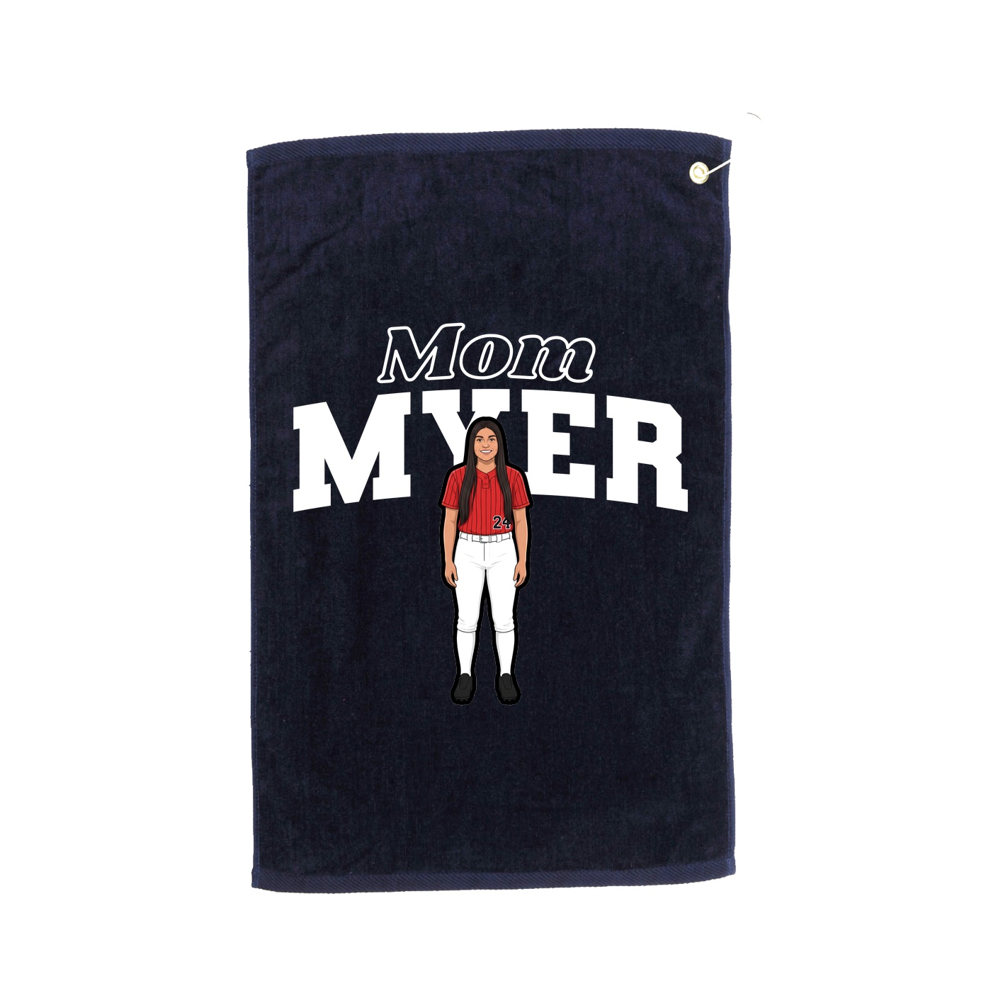 Golf Towel — Mothers Day Block in Navy