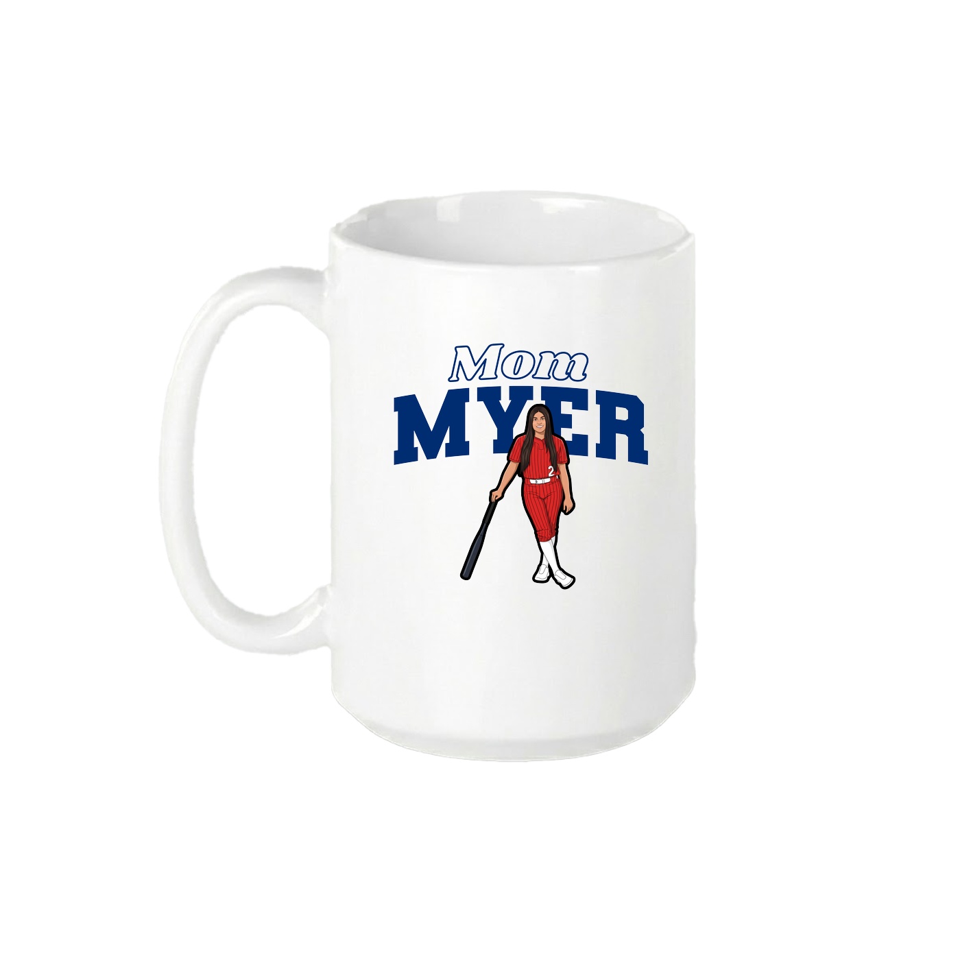 15oz Coffee Mug — Mothers Day Block in White