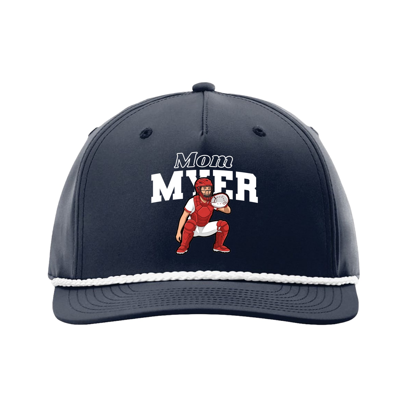 Five-Panel Classic Rope Cap — Mothers Day Block in Navy