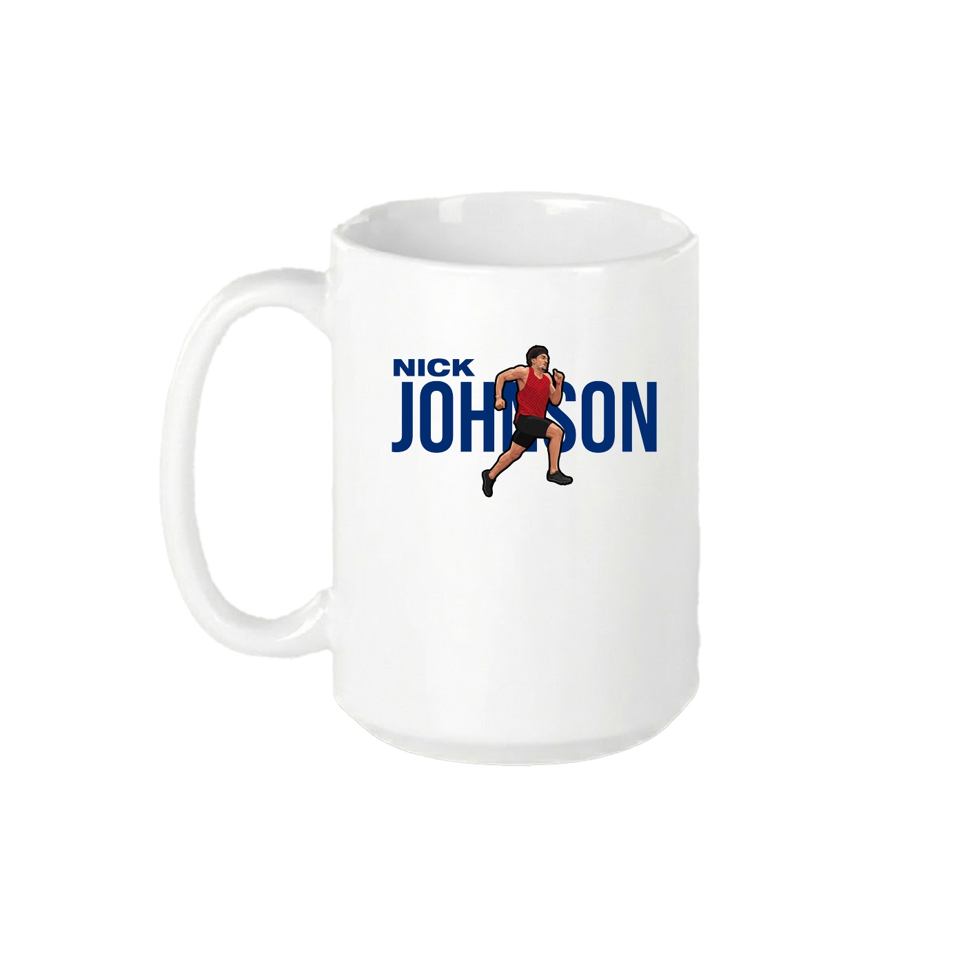 15oz Coffee Mug — Player Name in White