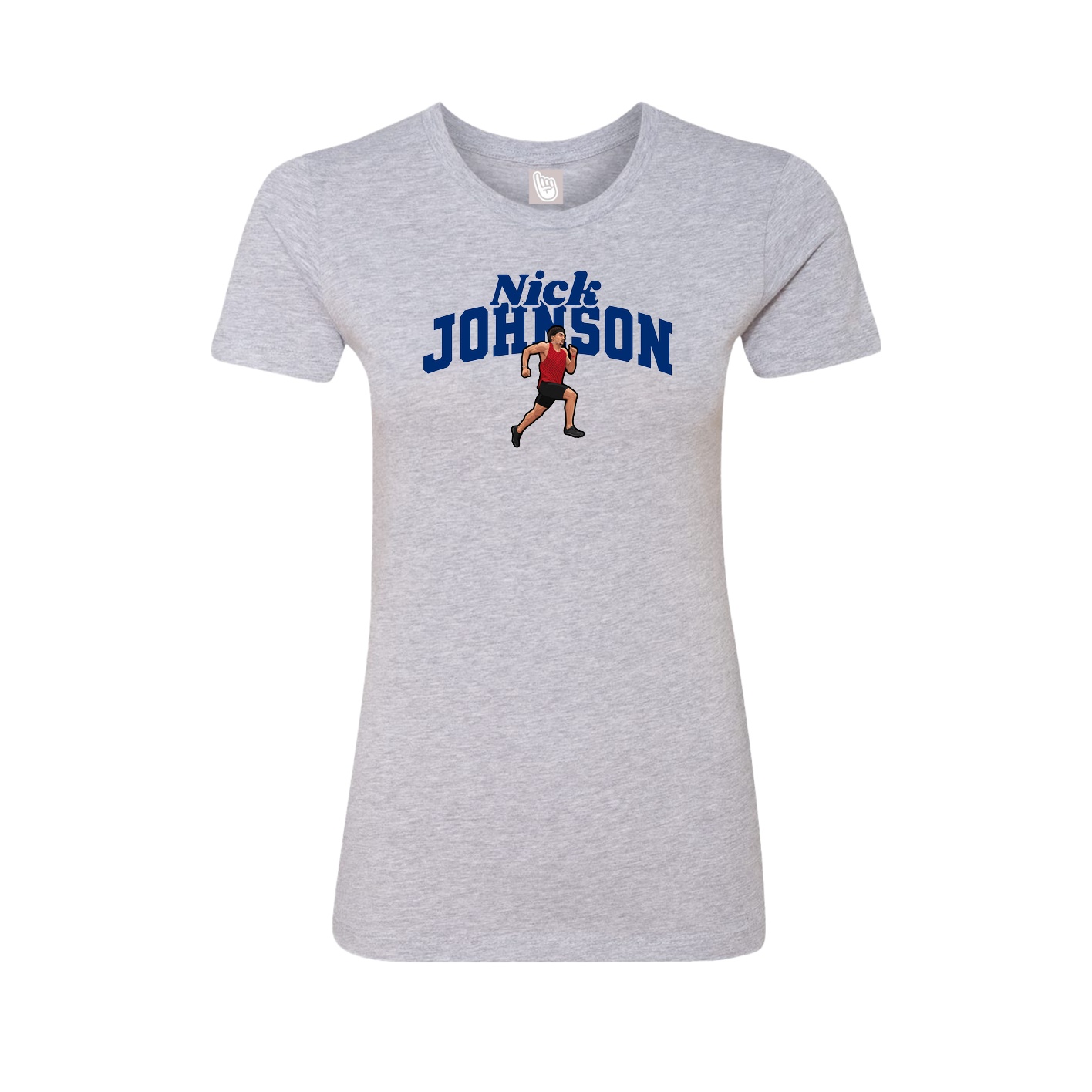 Fitted Women's Tee — Signature Arch in Grey