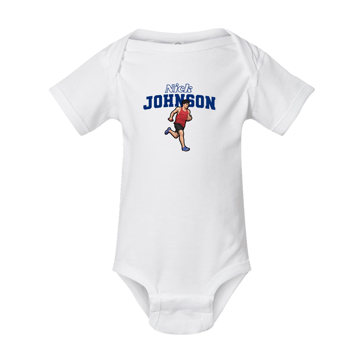 Baby Onesie — Name Arch in White
