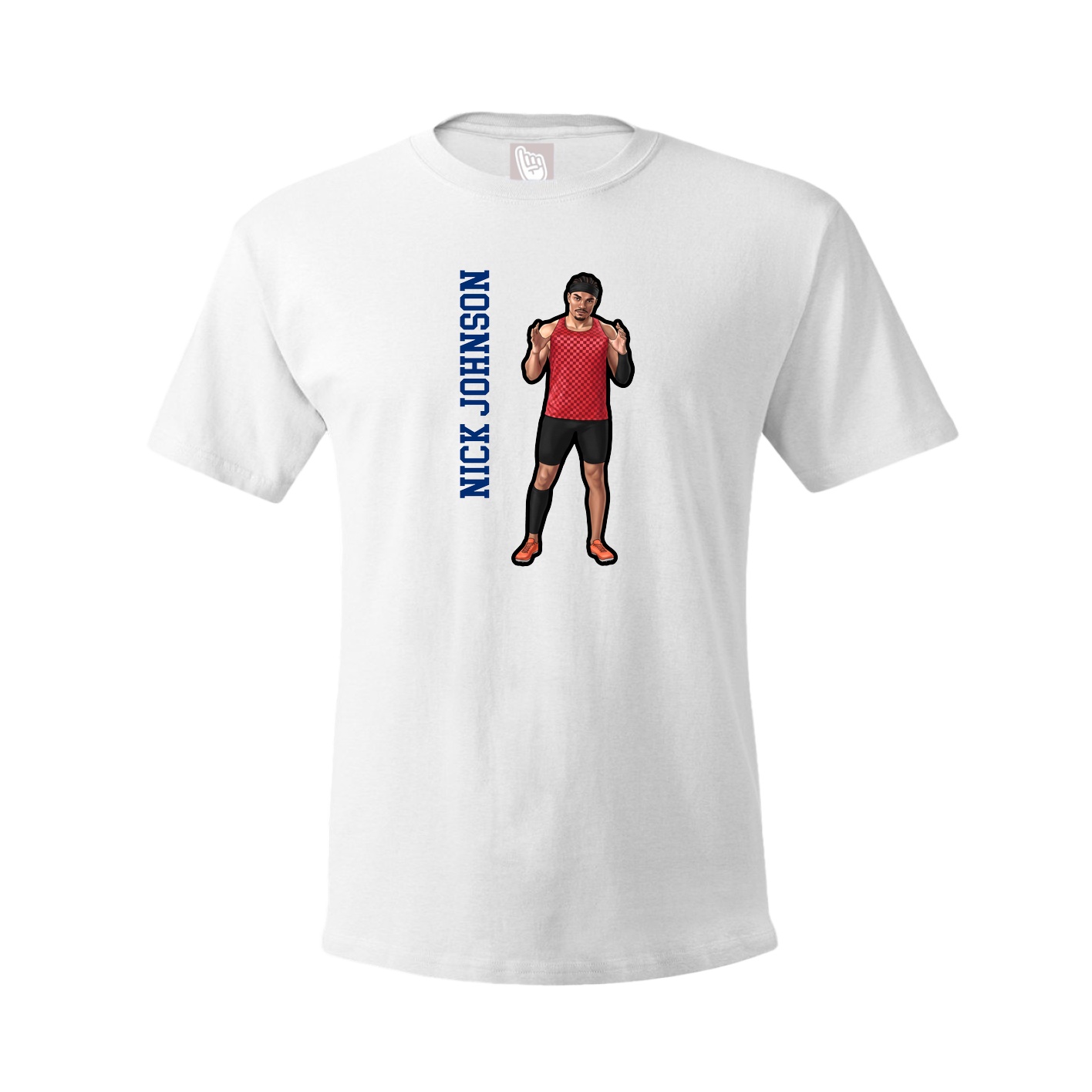 Youth Tee — Name Vertical in White