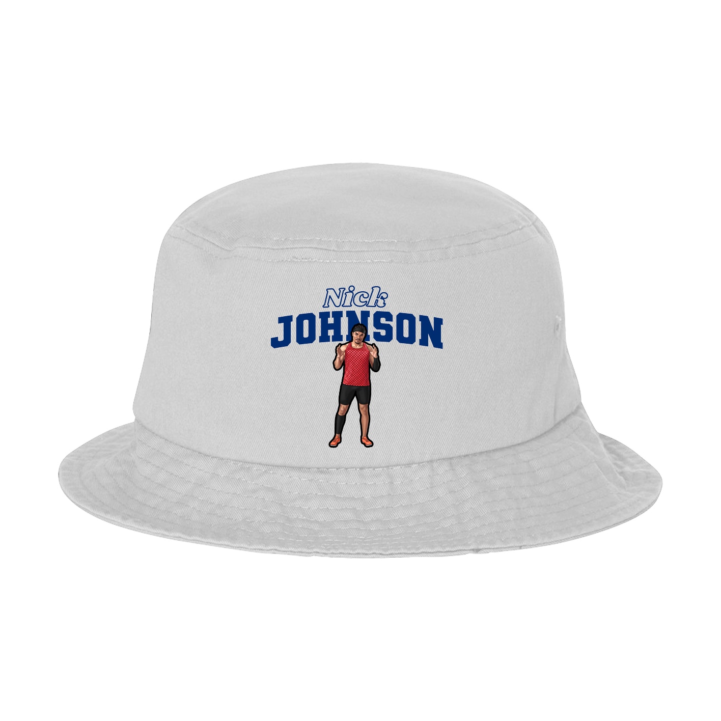 Bucket Cap — Name Arch in White