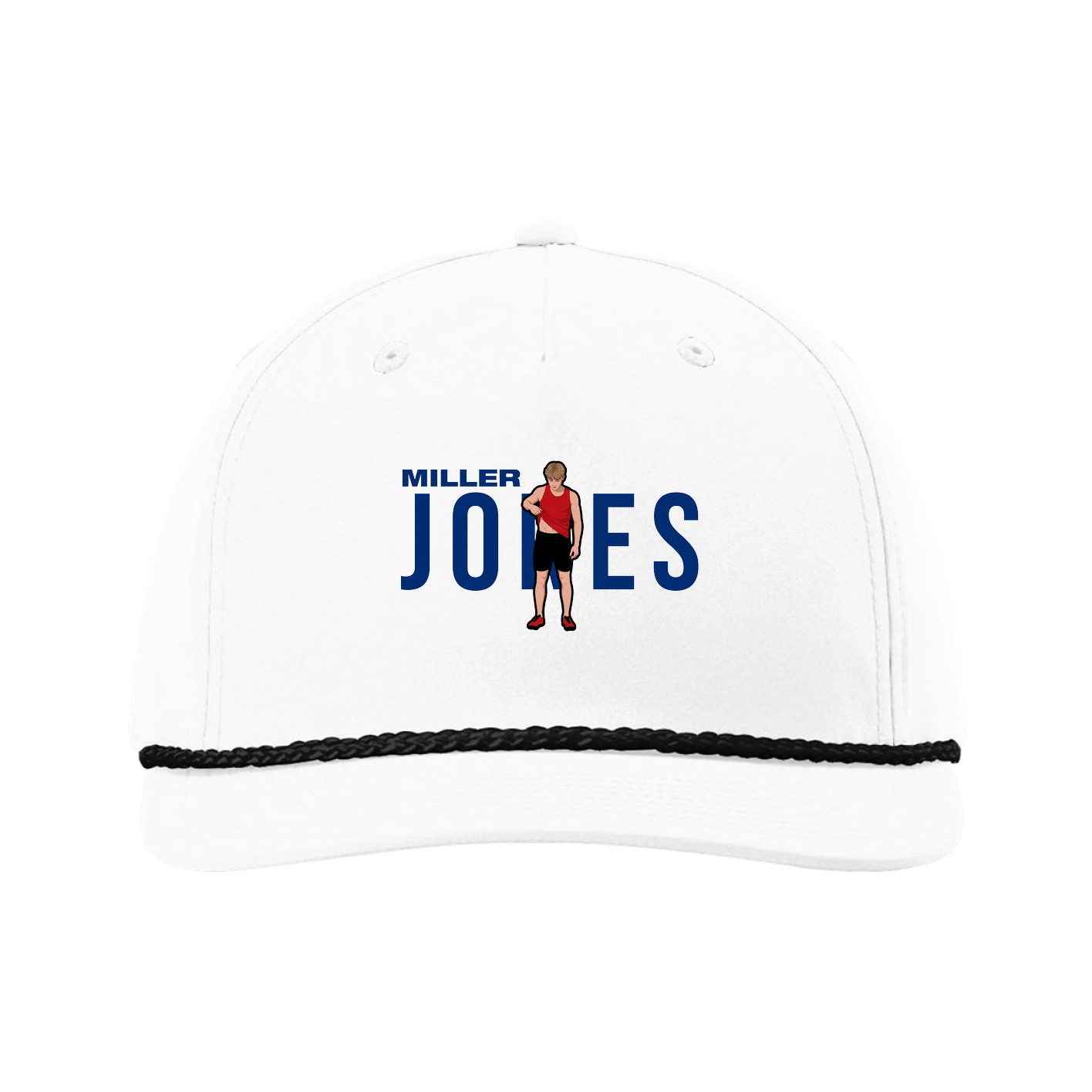 Five-Panel Classic Rope Cap — Player Name in White