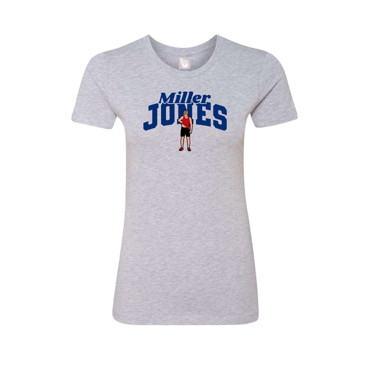 Fitted Women's Tee — Signature Arch in Grey