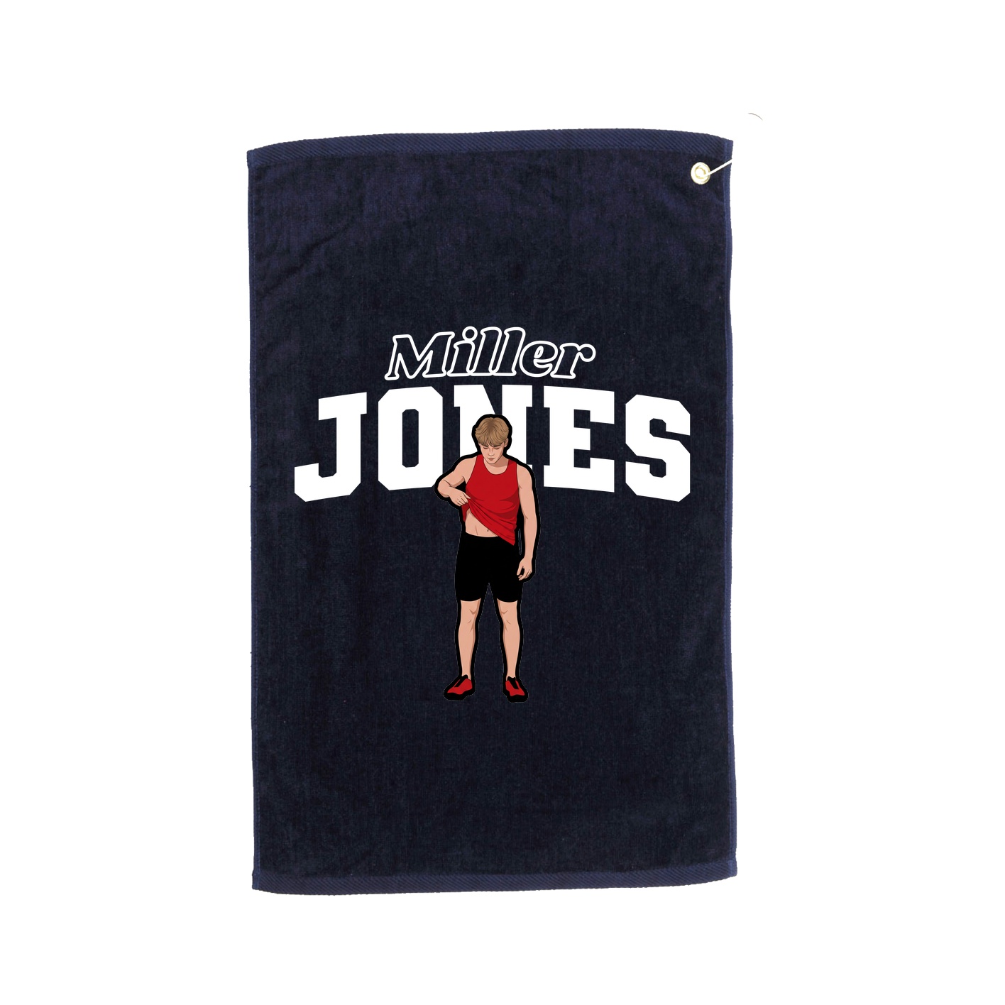 Golf Towel — Name Arch in Navy