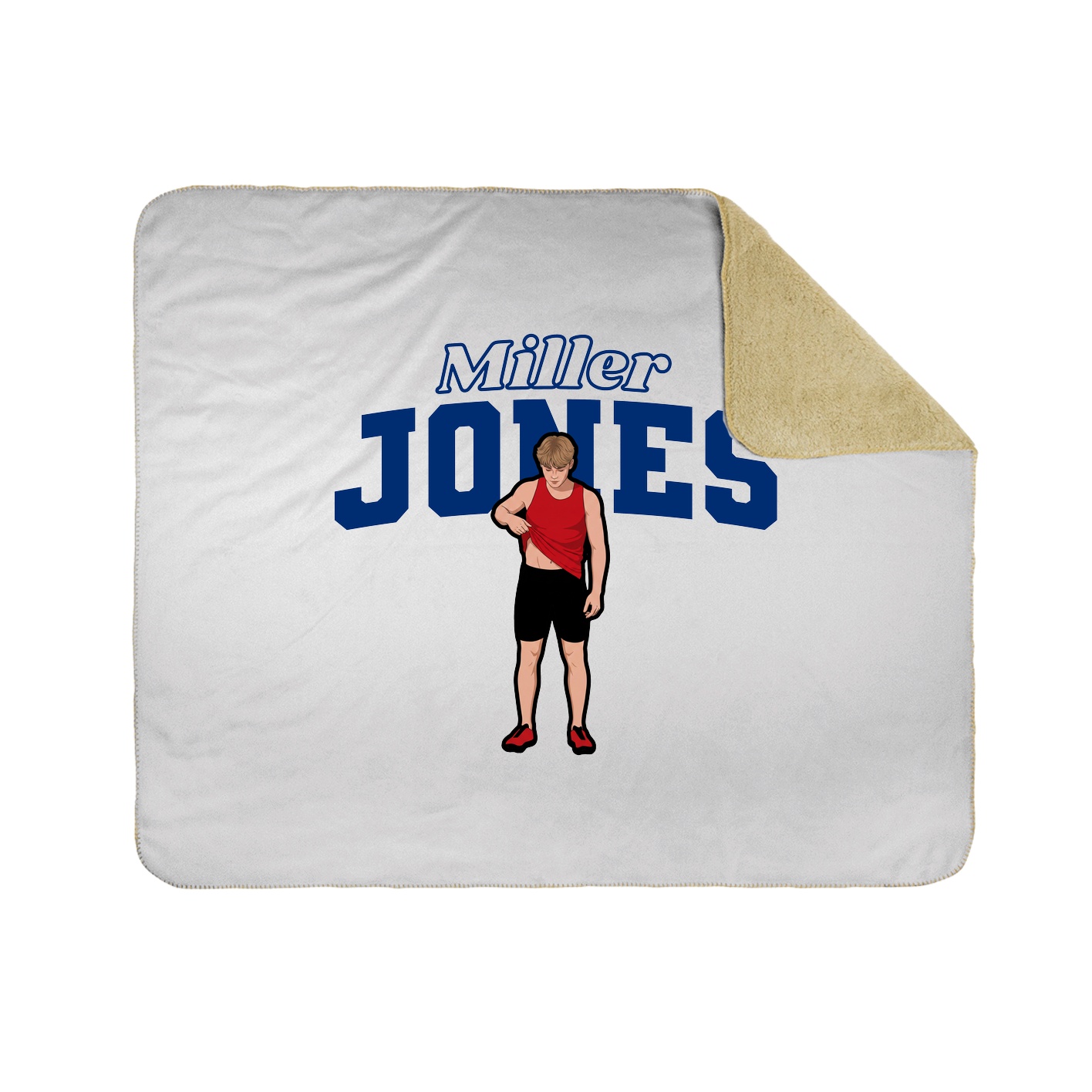 Throw Blanket — Name Arch in White