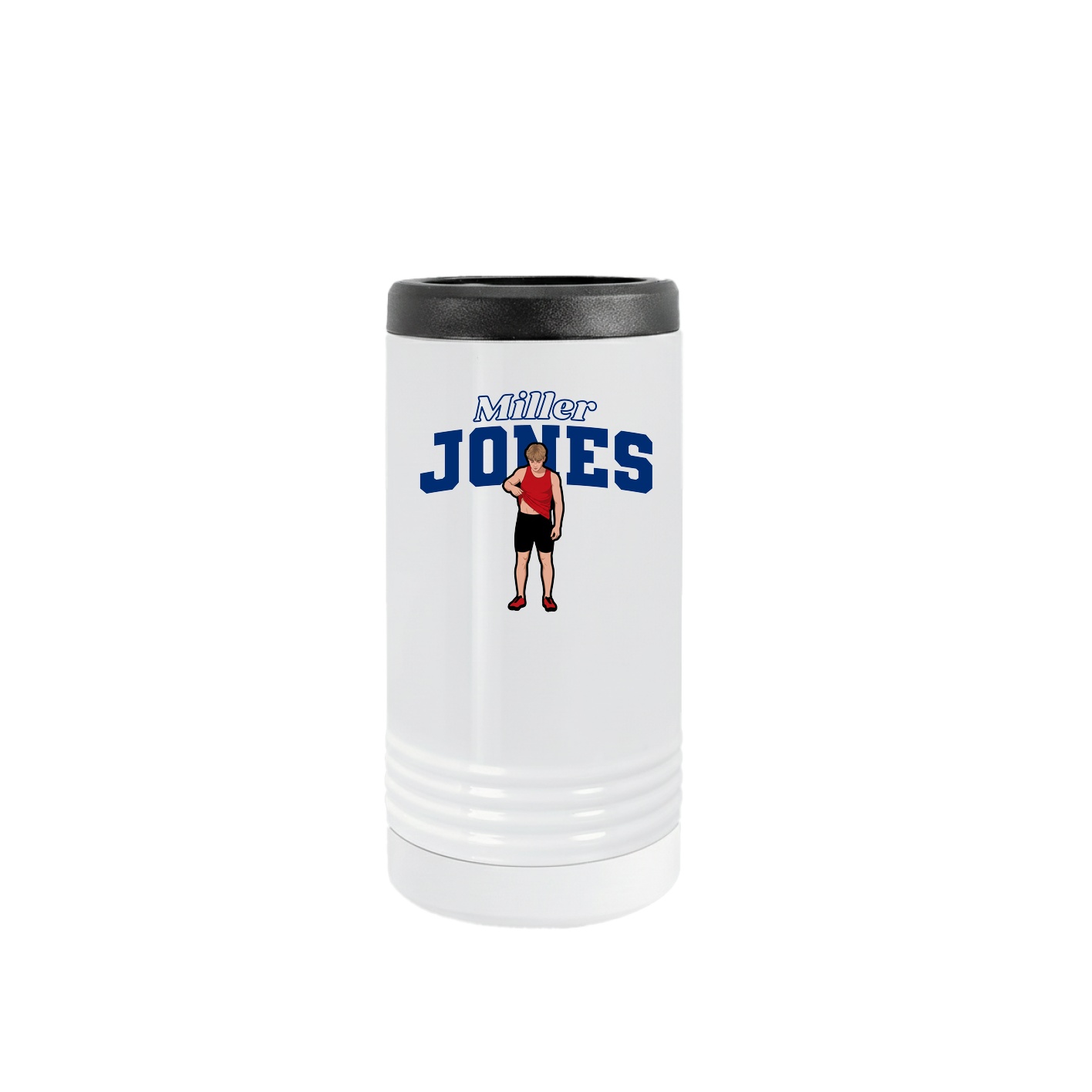 Slim Beverage Holder — Name Arch in White