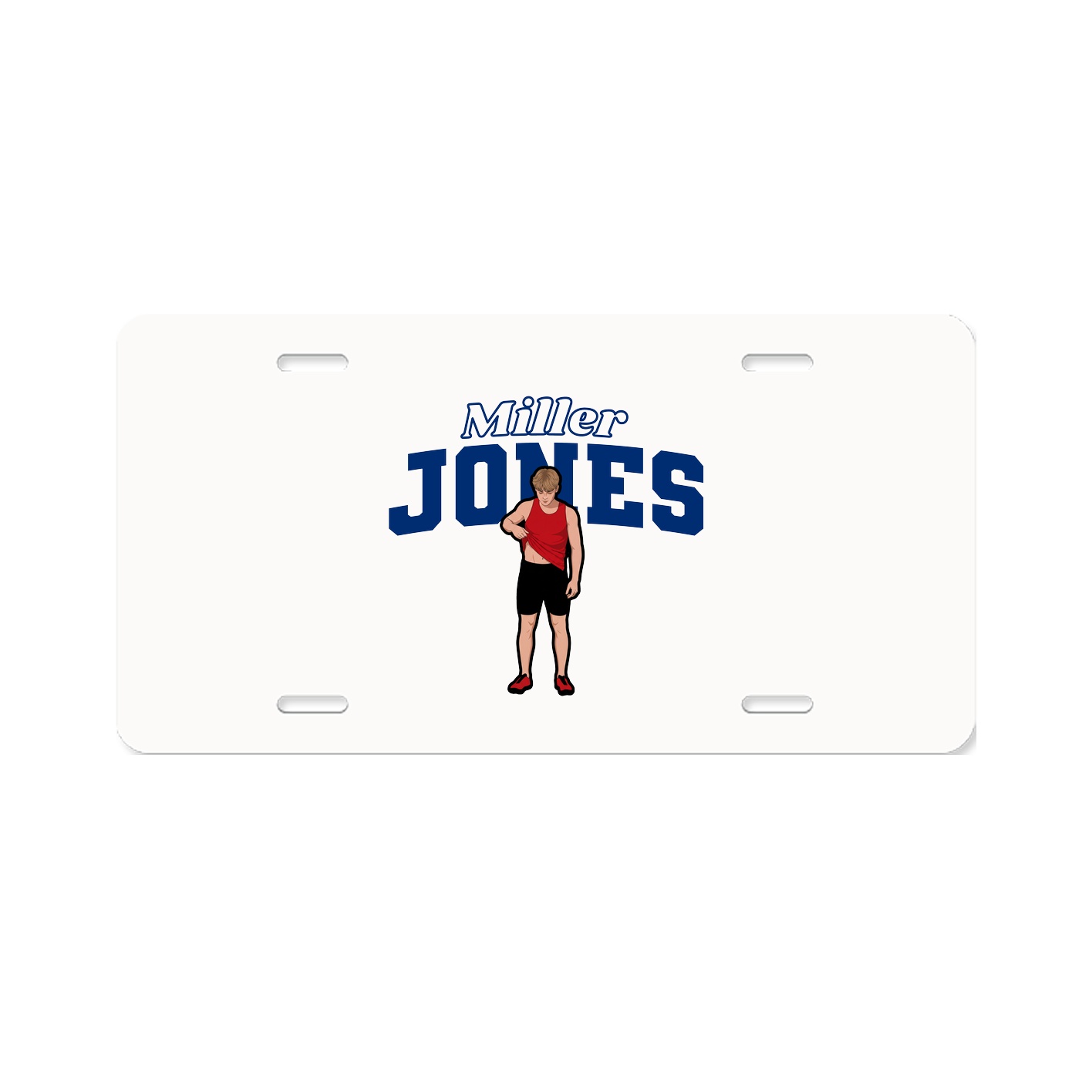 License Plate — Name Arch in Classic