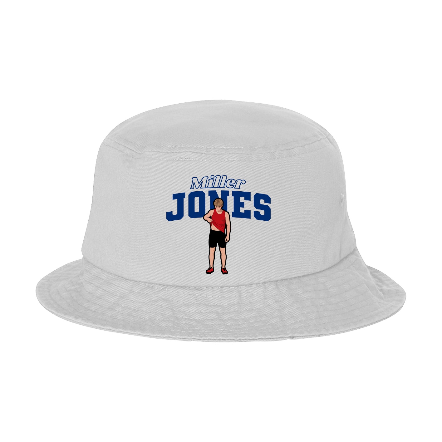 Bucket Cap — Name Arch in White