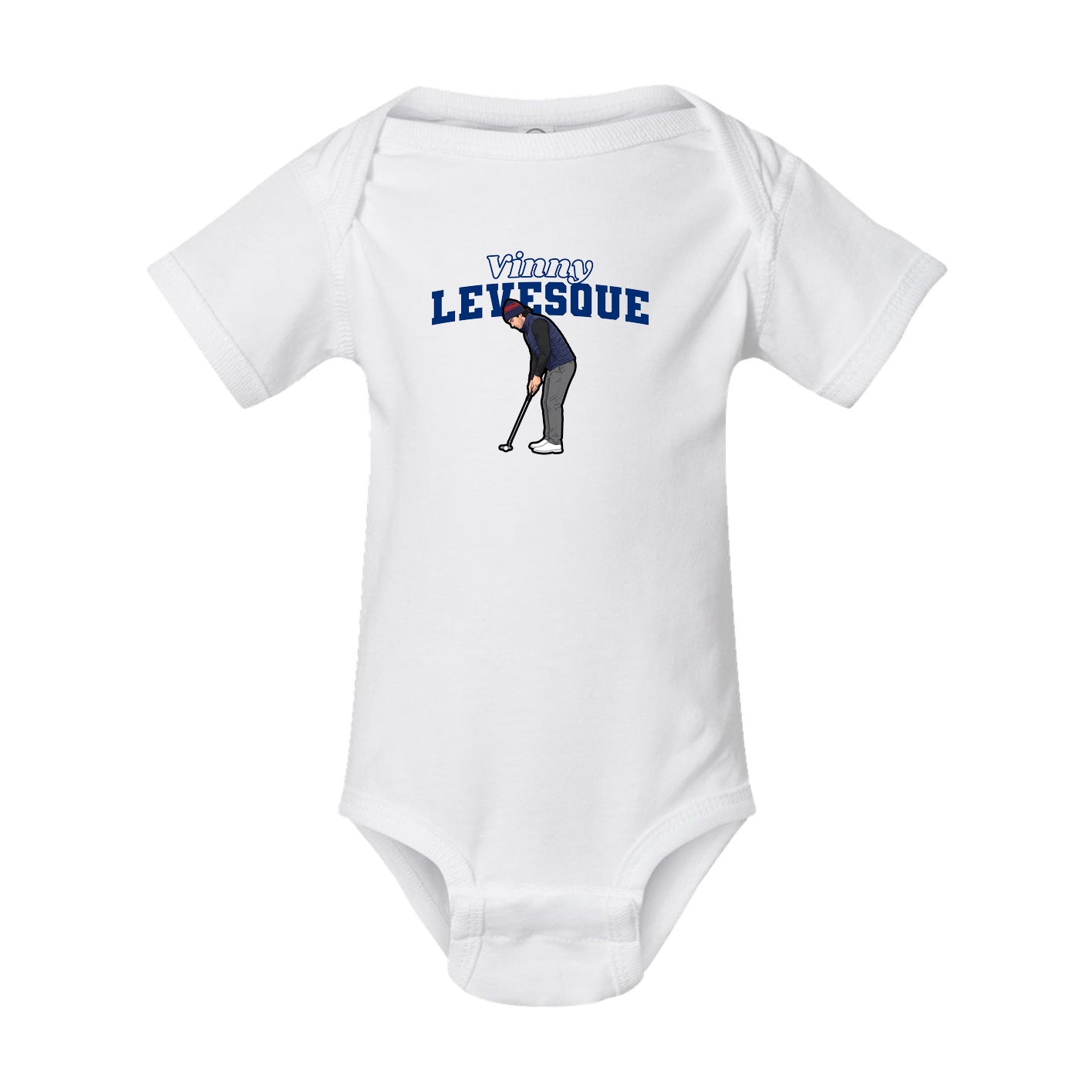 Baby Onesie — Name Arch in White