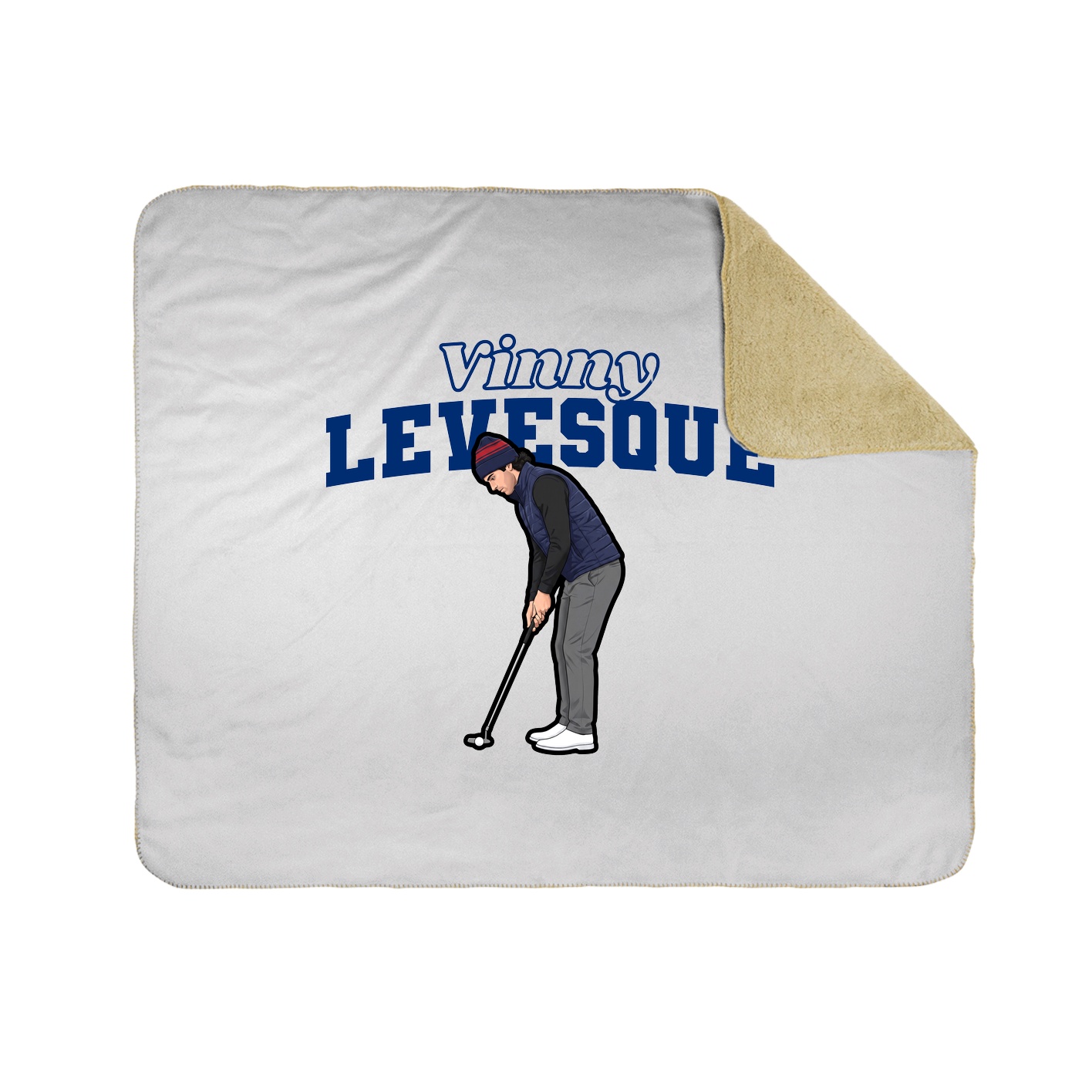 Throw Blanket — Name Arch in White