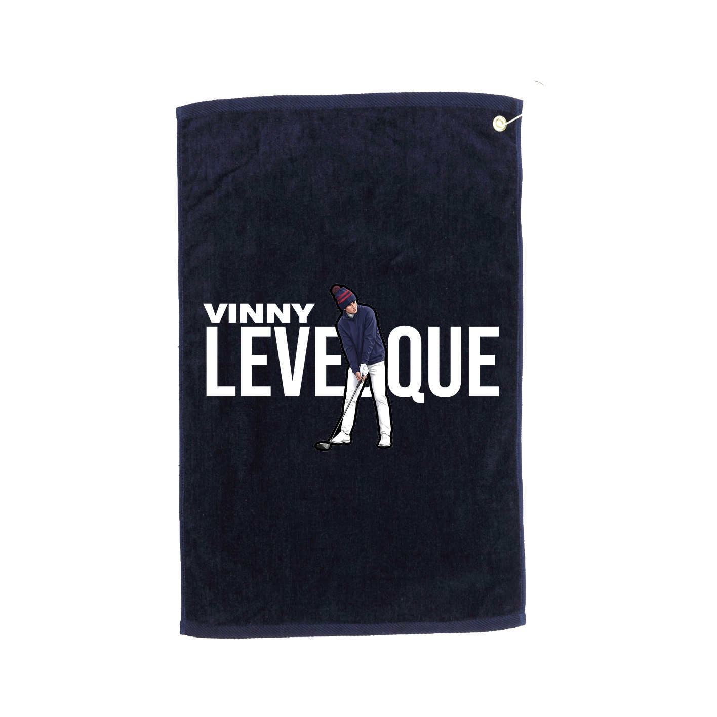 Golf Towel — Player Name in Navy