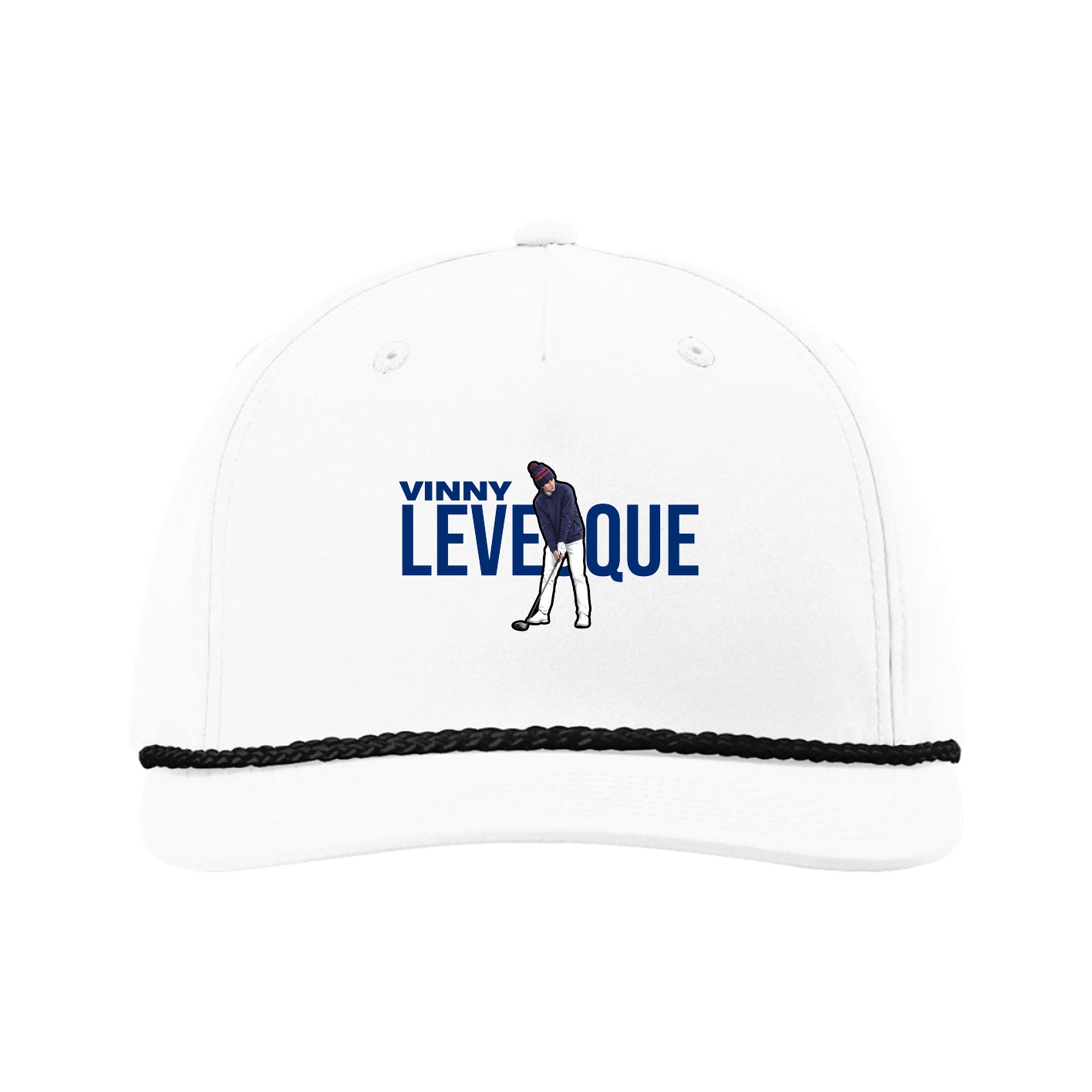Five-Panel Classic Rope Cap — Player Name in White