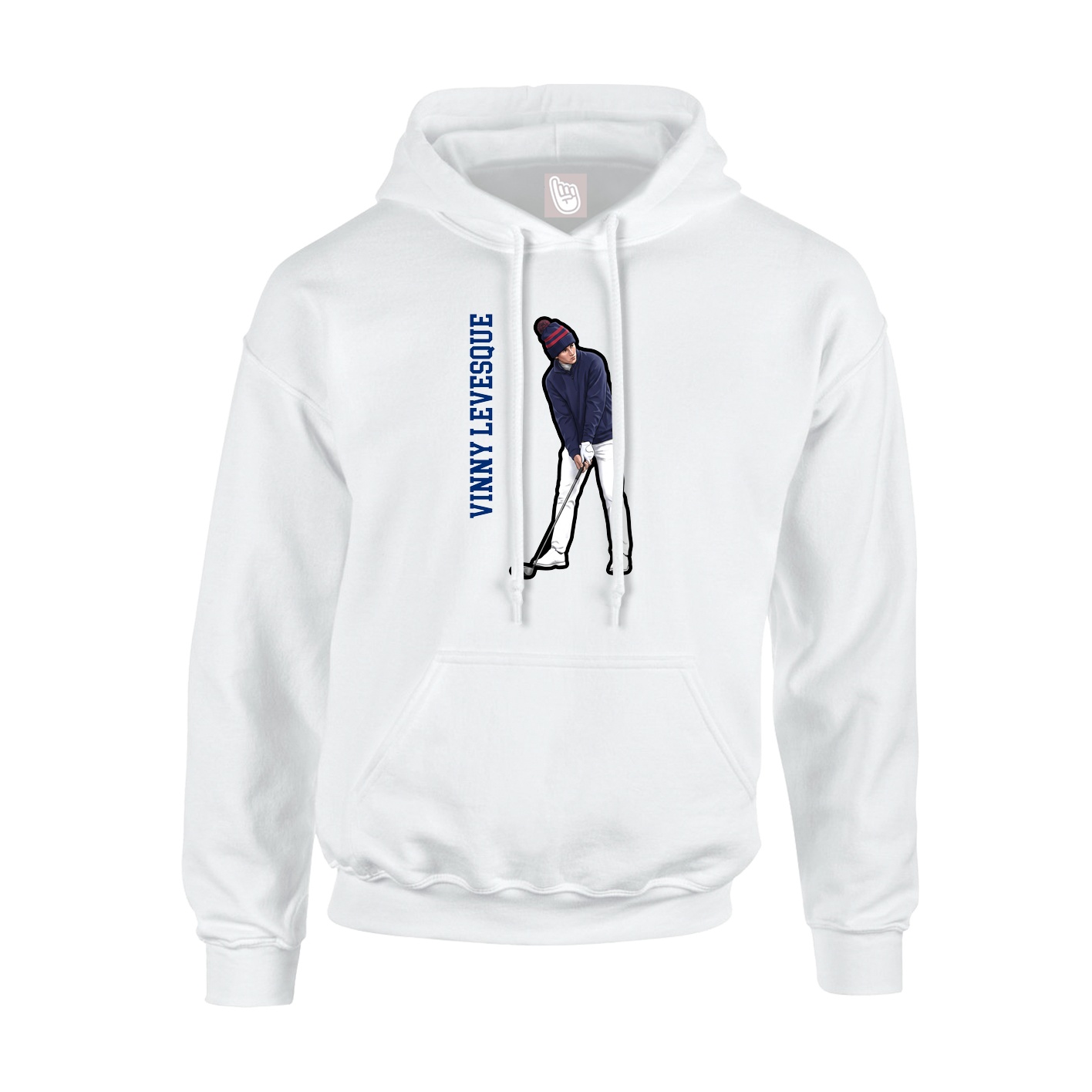 Youth Hoodie — Name Vertical in White