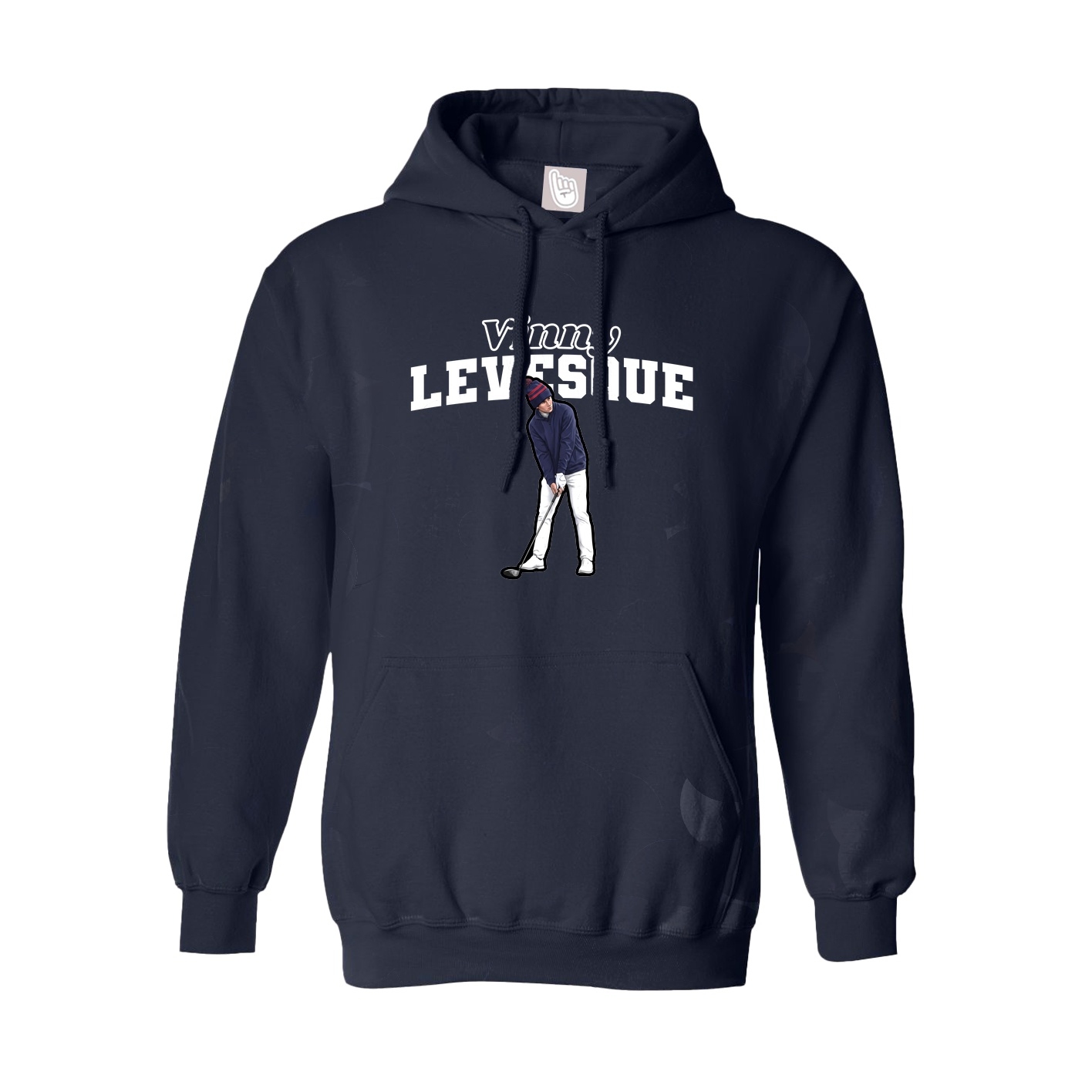 Youth Hoodie — Name Arch in Navy