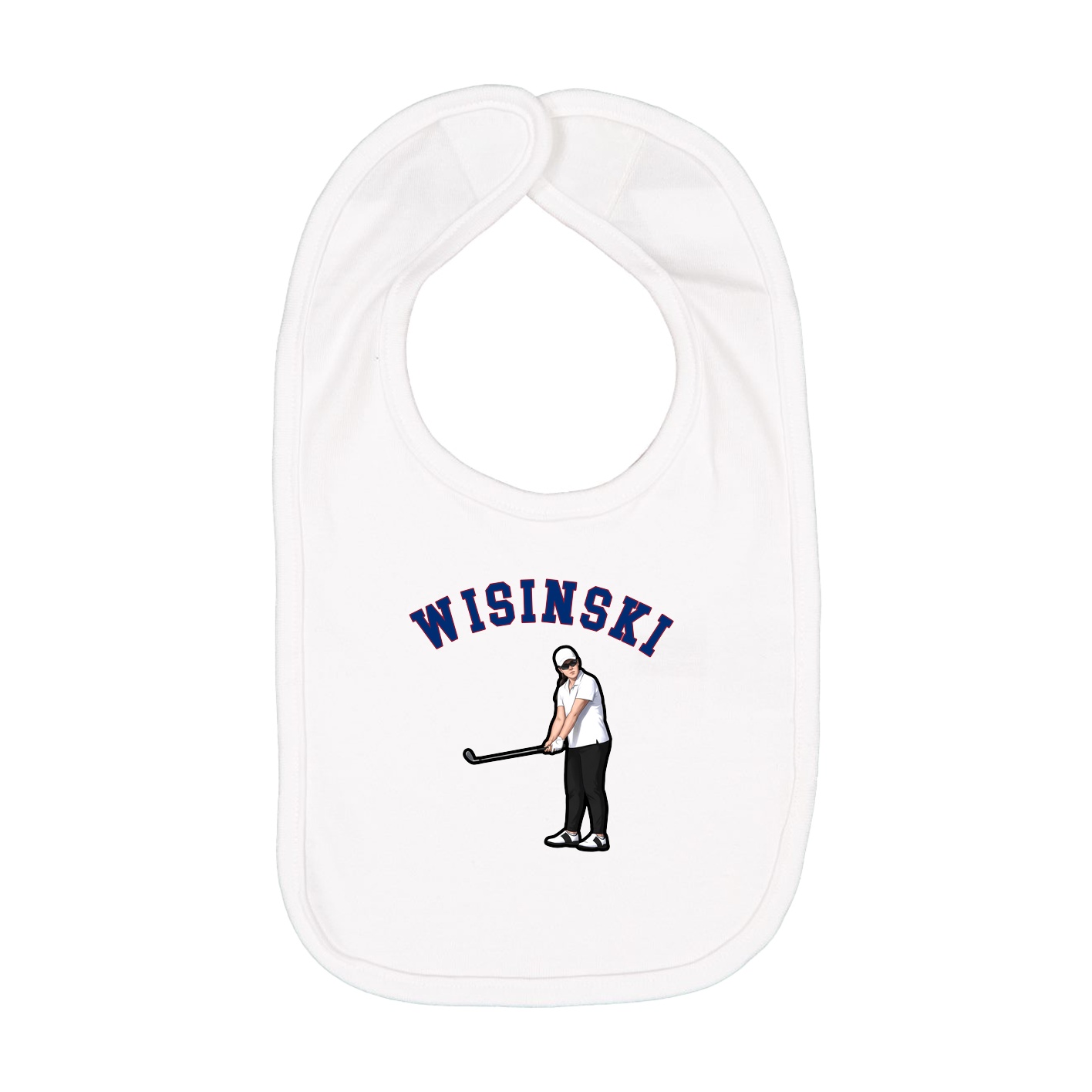 Infant Bib — Shirsey Arch in White