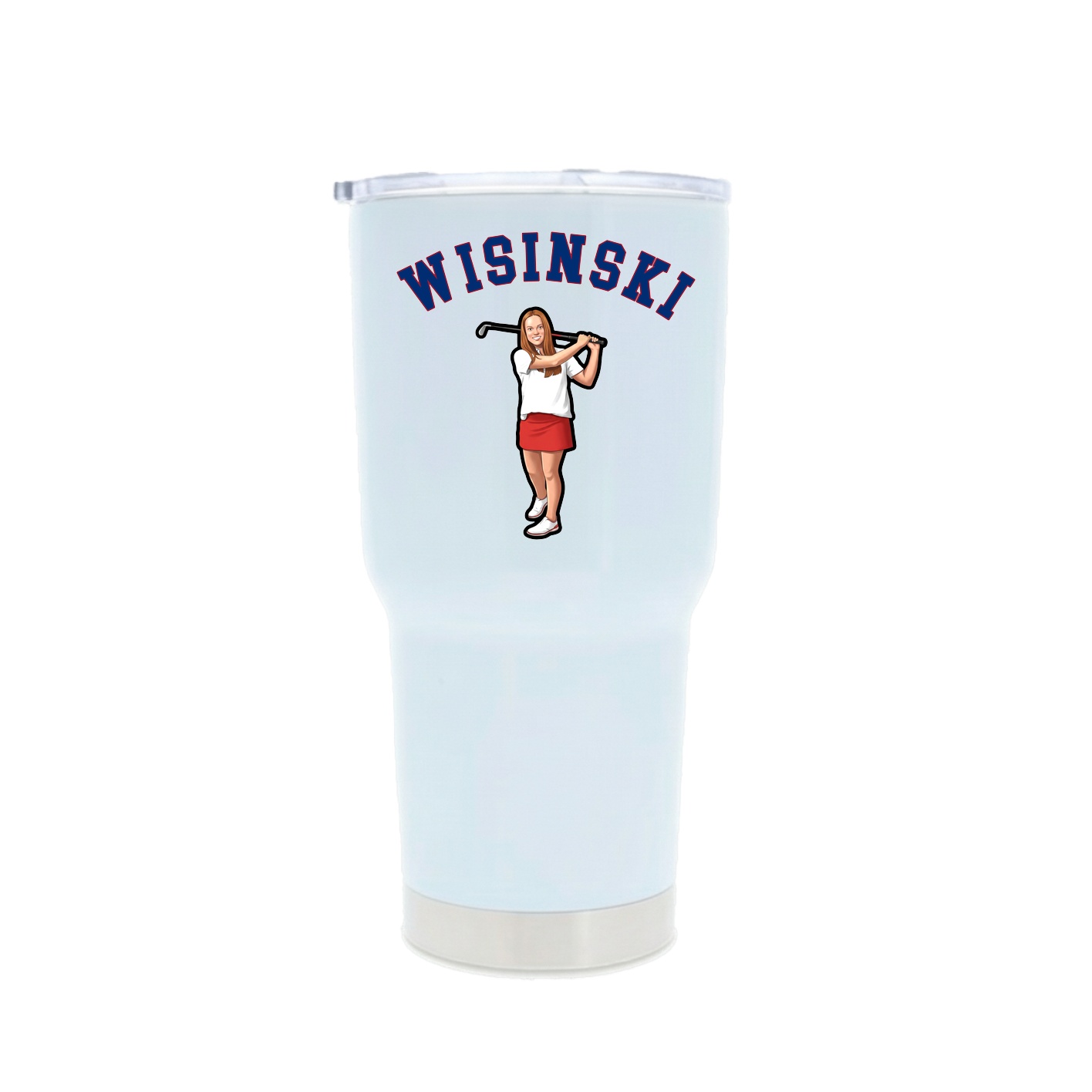 30oz Stainless Steel Tumbler — Shirsey Arch in White