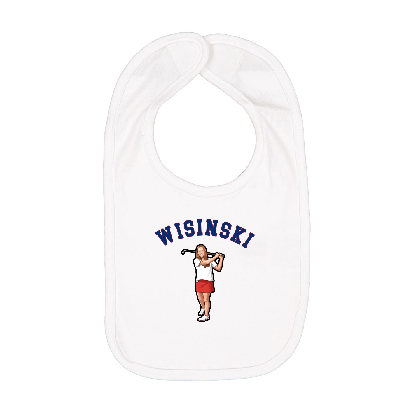 Infant Bib — Shirsey Arch in White