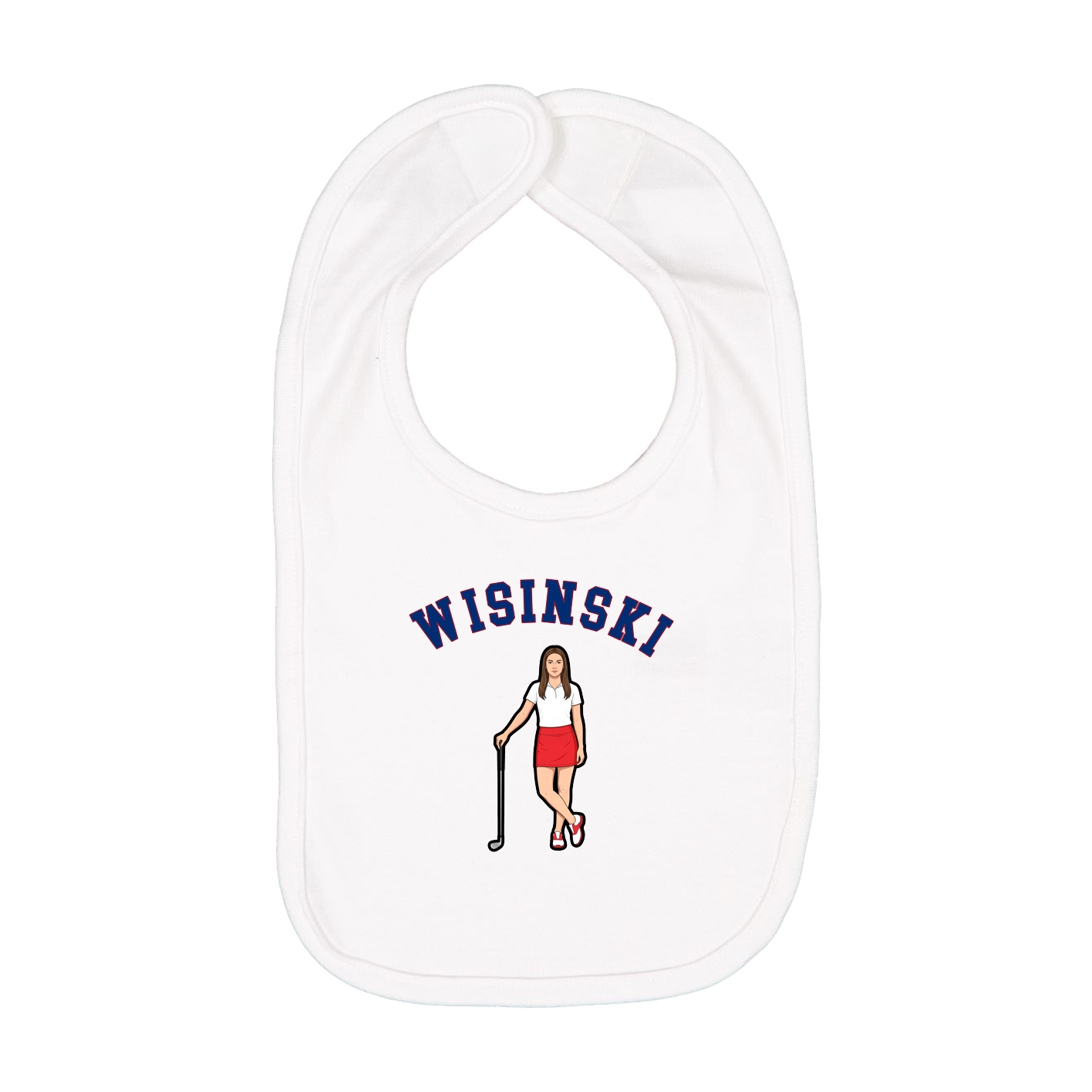 Infant Bib — Shirsey Arch in White