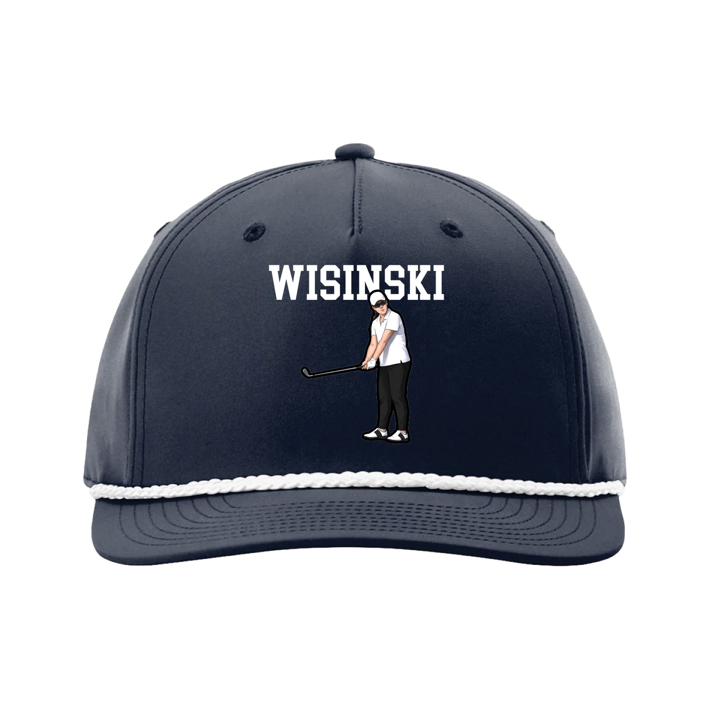 Five-Panel Classic Rope Cap — Shirsey in Navy