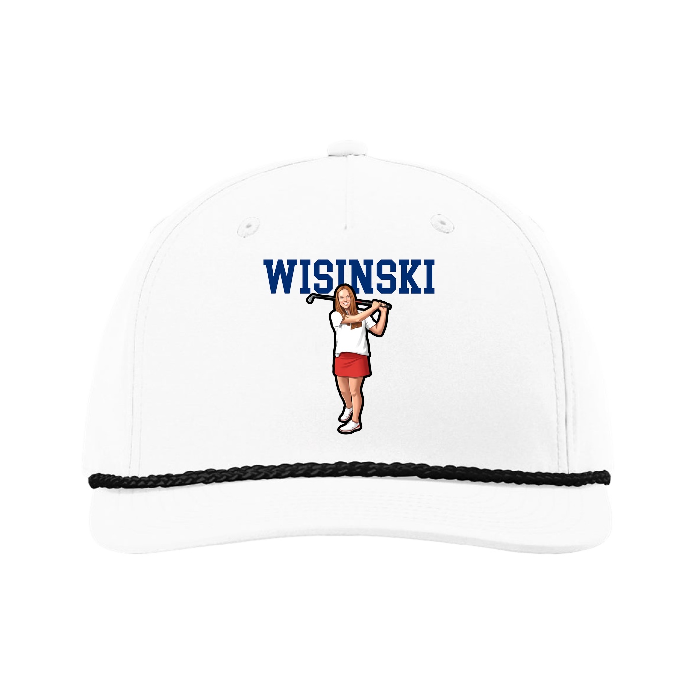 Five-Panel Classic Rope Cap — Shirsey in White