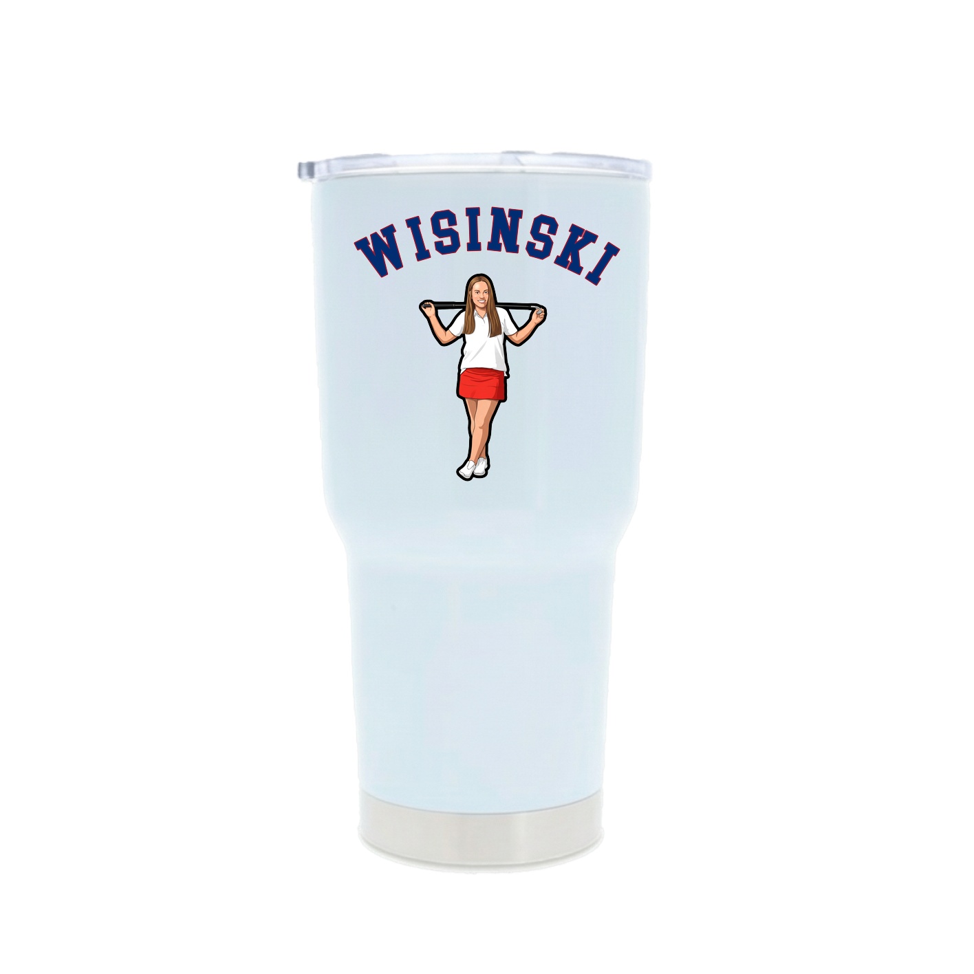 30oz Stainless Steel Tumbler — Shirsey Arch in White