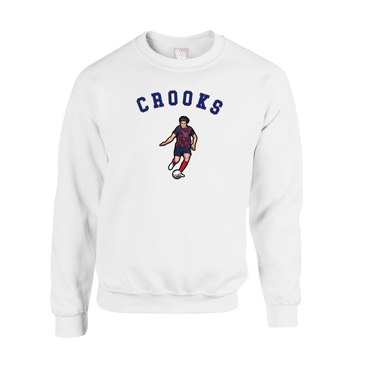 Fleece Crew — Shirsey Arch in White
