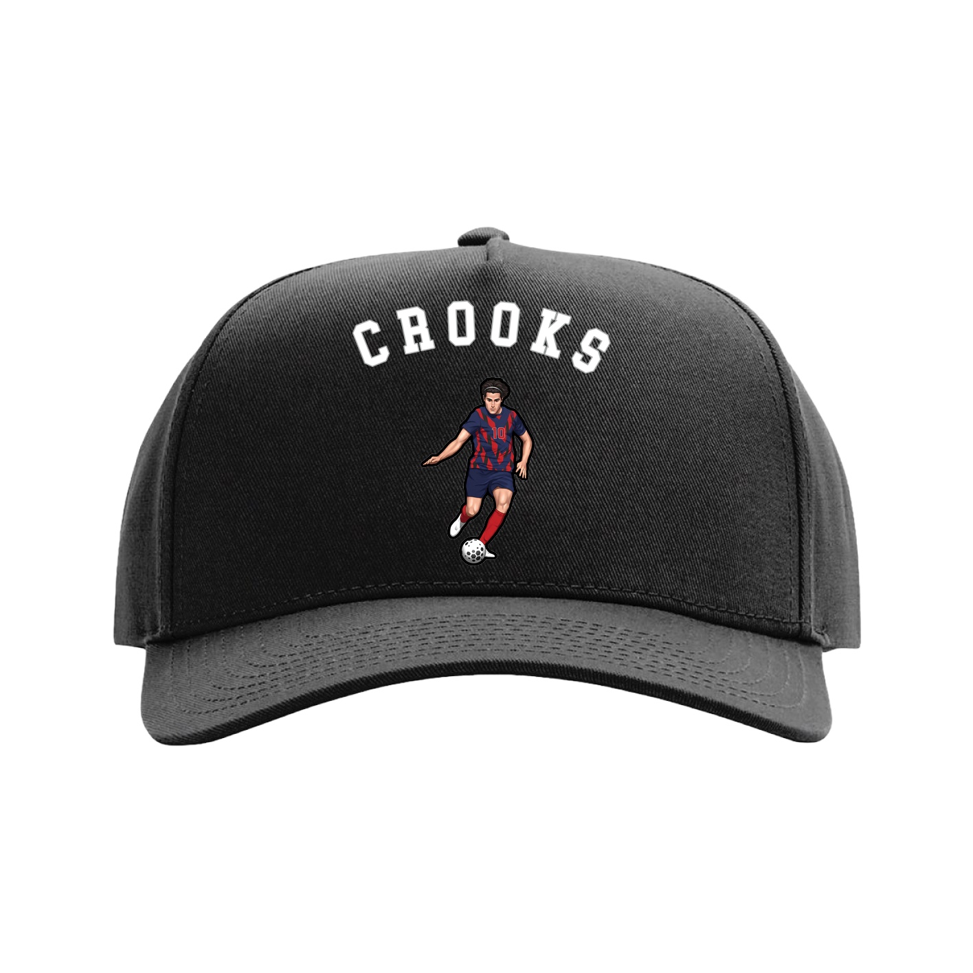 Full Fabric Five-Panel Champ Cap — Shirsey Arch in Black