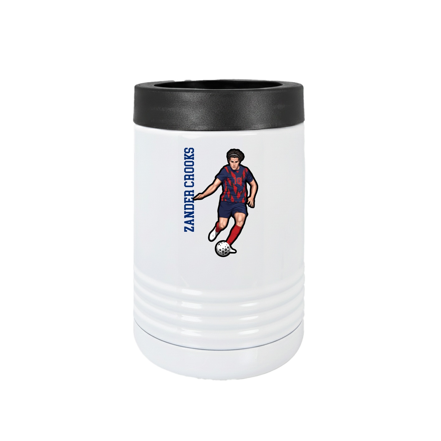 Beverage Holder — Name Vertical in White