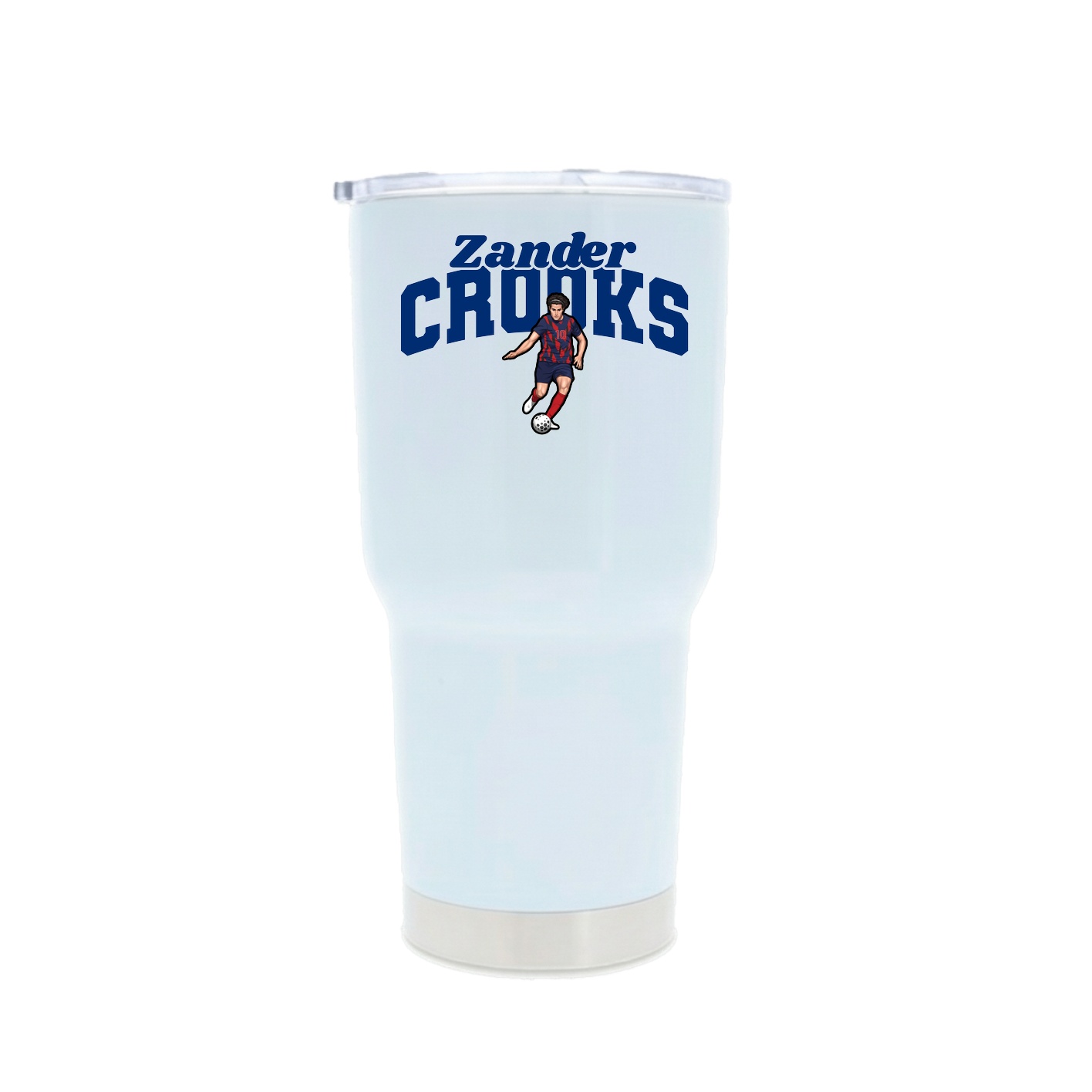 30oz Stainless Steel Tumbler — Signature Arch in White