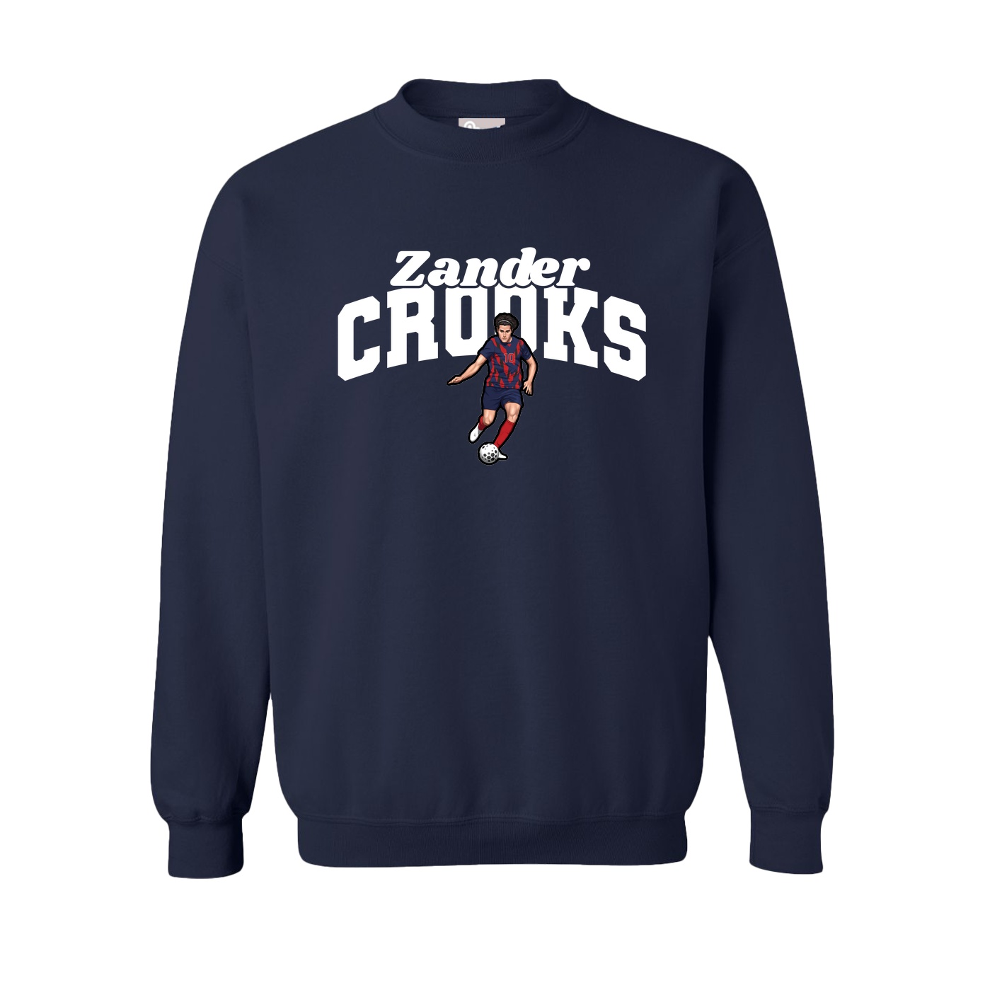 Fleece Crew — Signature Arch in Navy