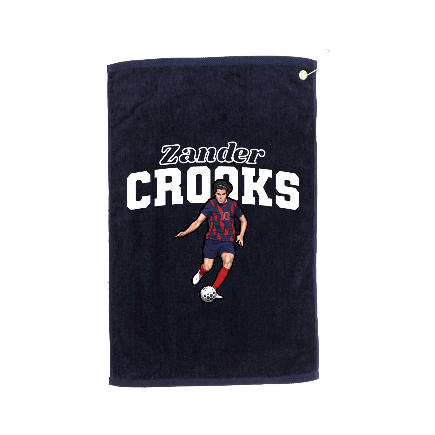Golf Towel — Name Arch in Navy
