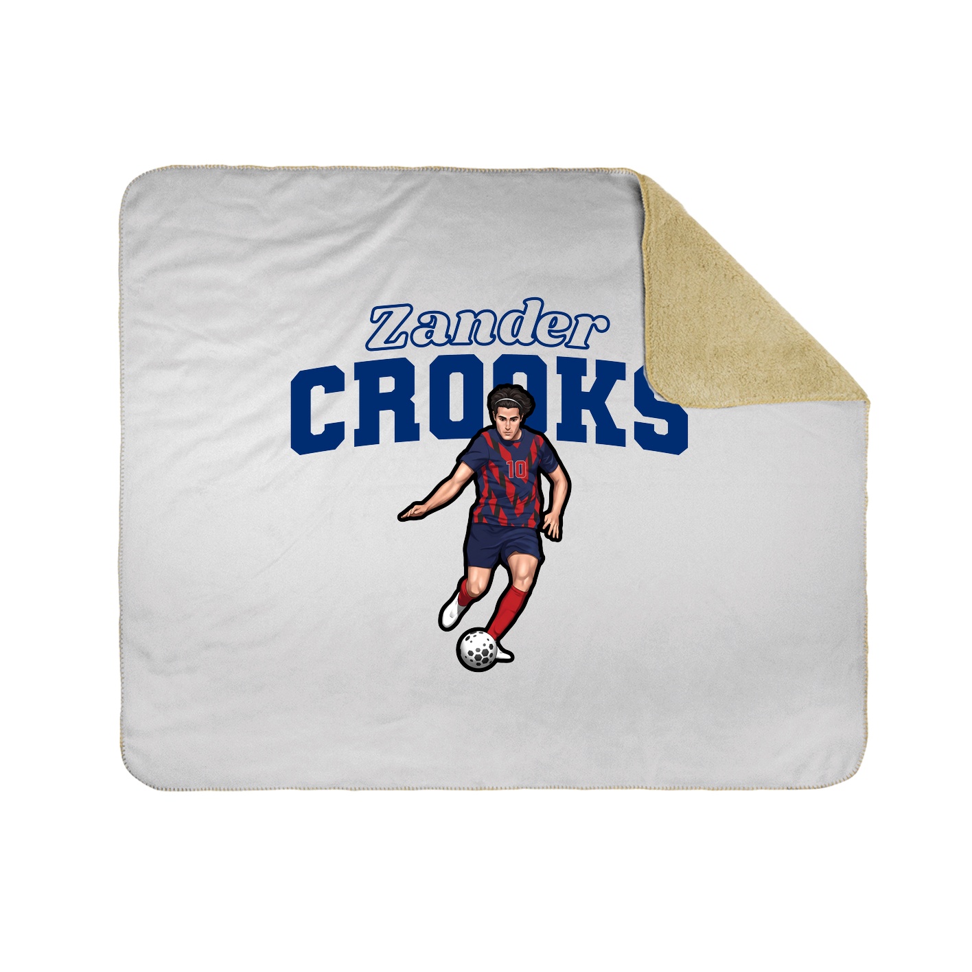 Throw Blanket — Name Arch in White