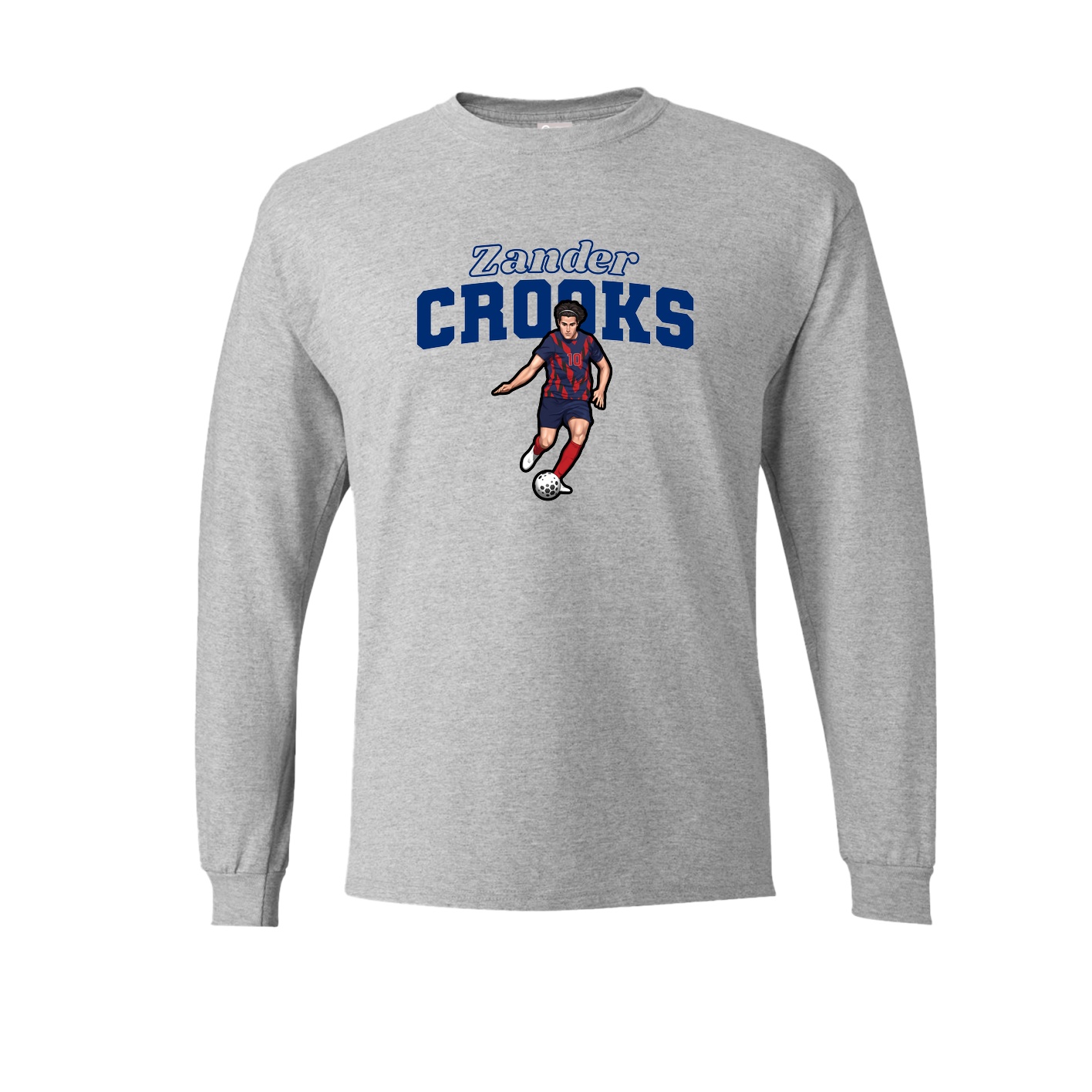 Long Sleeve Tee — Name Arch in Grey