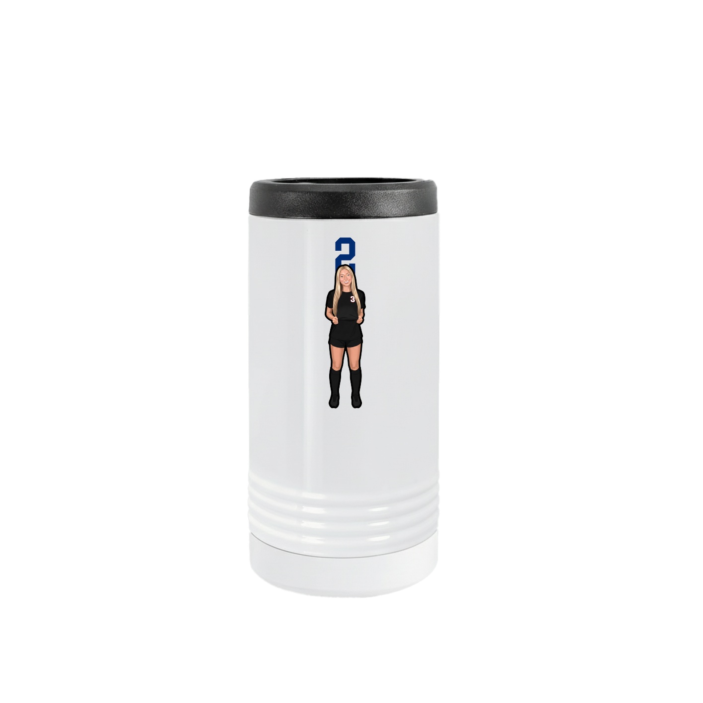 Slim Beverage Holder — Number Top in White