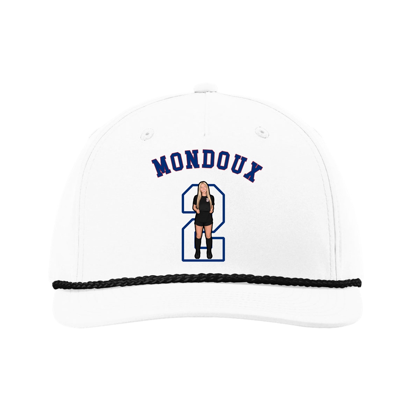 Five-Panel Classic Rope Cap — Shirsey Arch in White