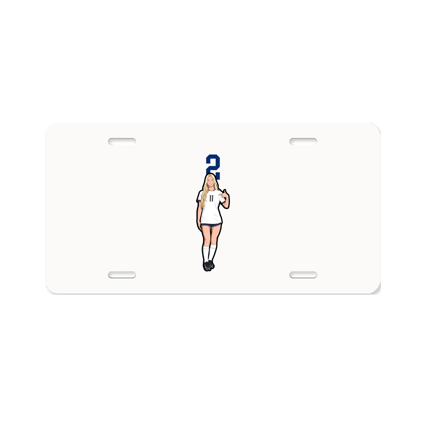 License Plate — Number Top in Classic