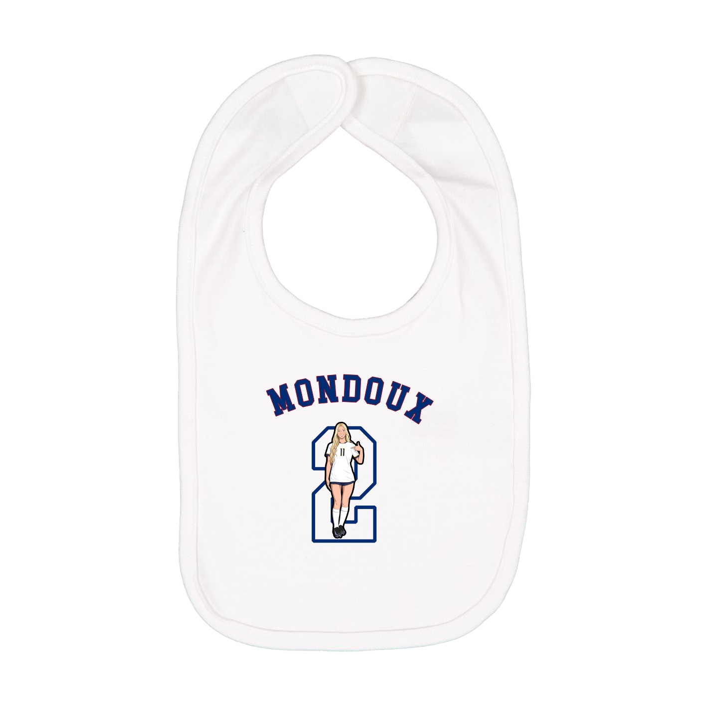 Infant Bib — Shirsey Arch in White