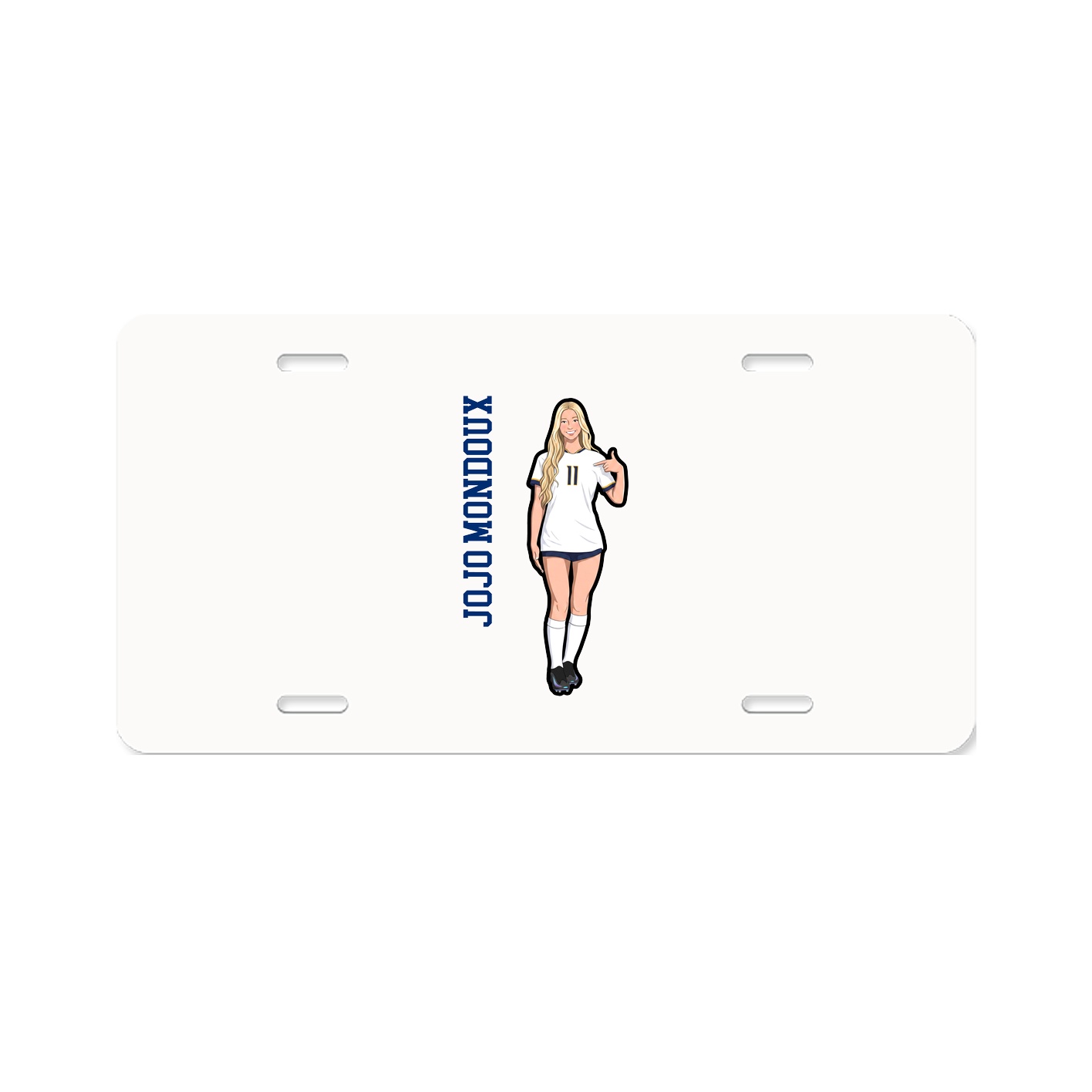License Plate — Name Vertical in Classic