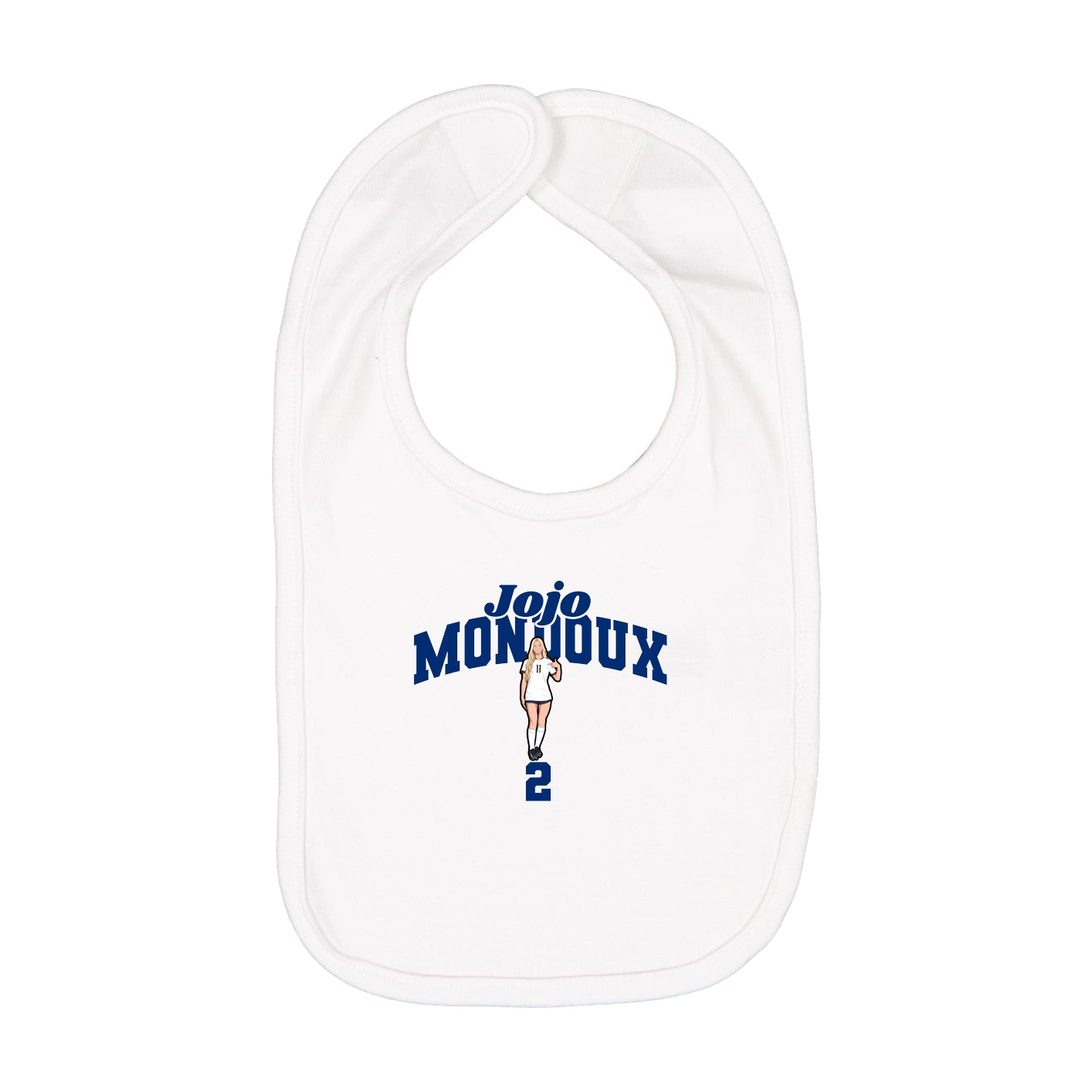 Infant Bib — Signature Arch in White