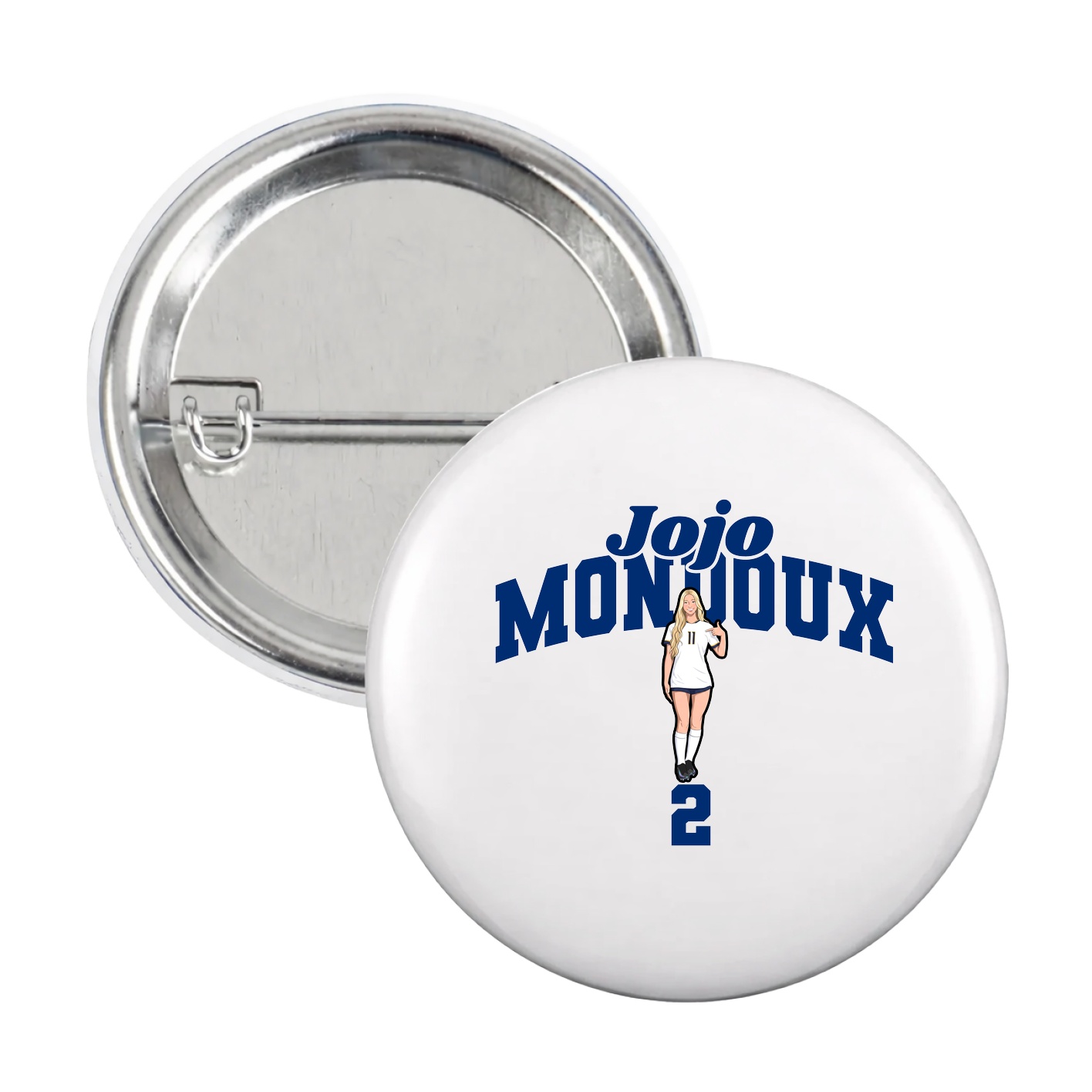 Game Day Button — Signature Arch in White