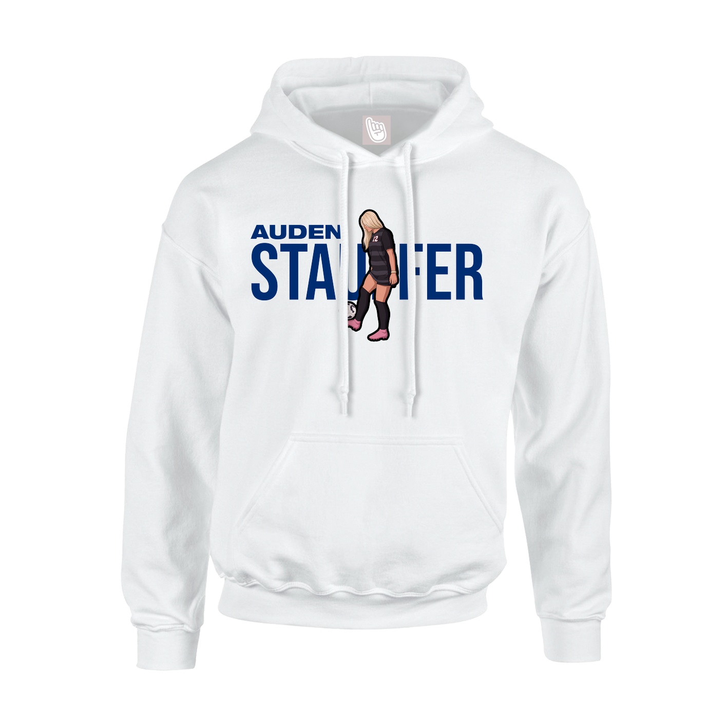 Youth Hoodie — Player Name in White