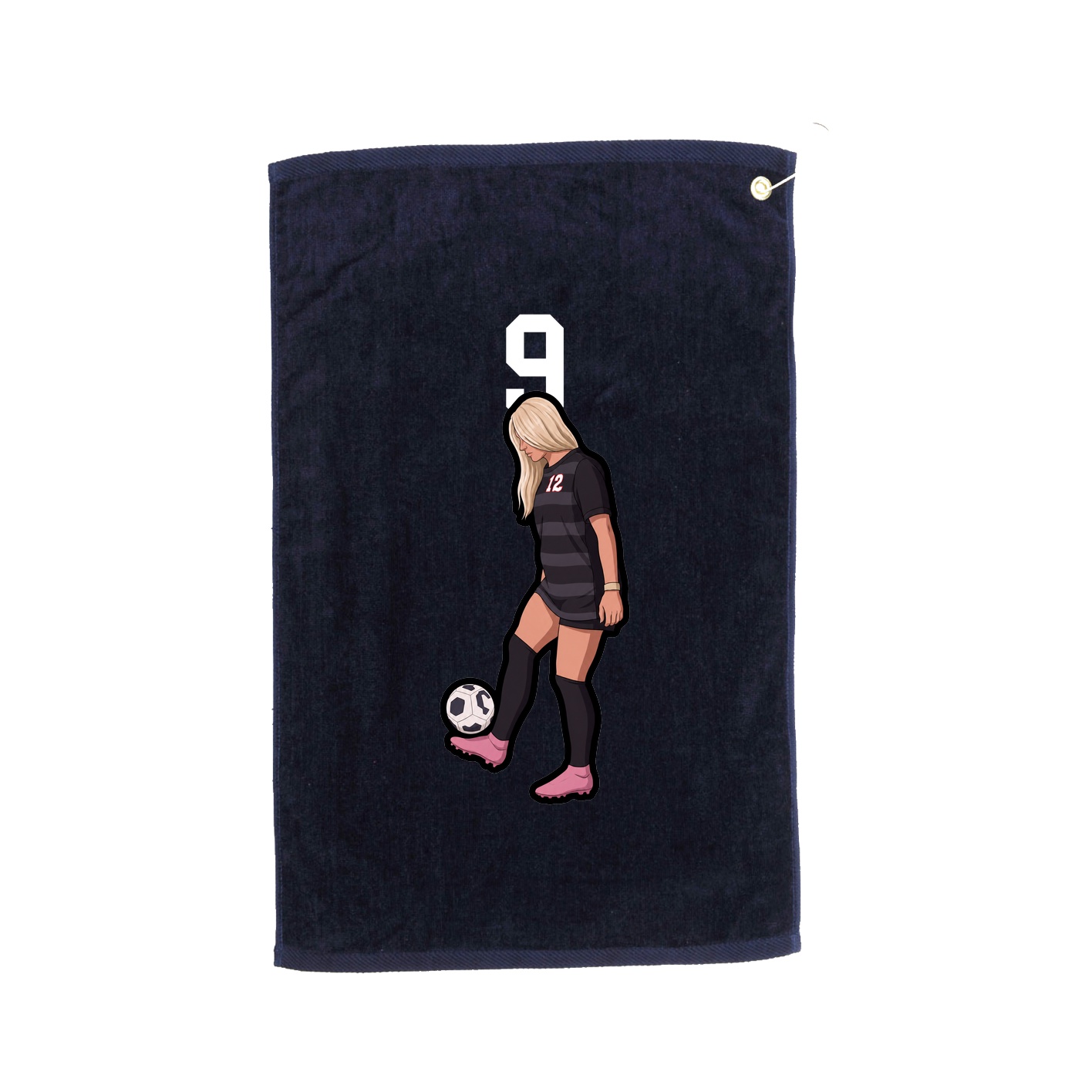 Golf Towel — Number Top in Navy
