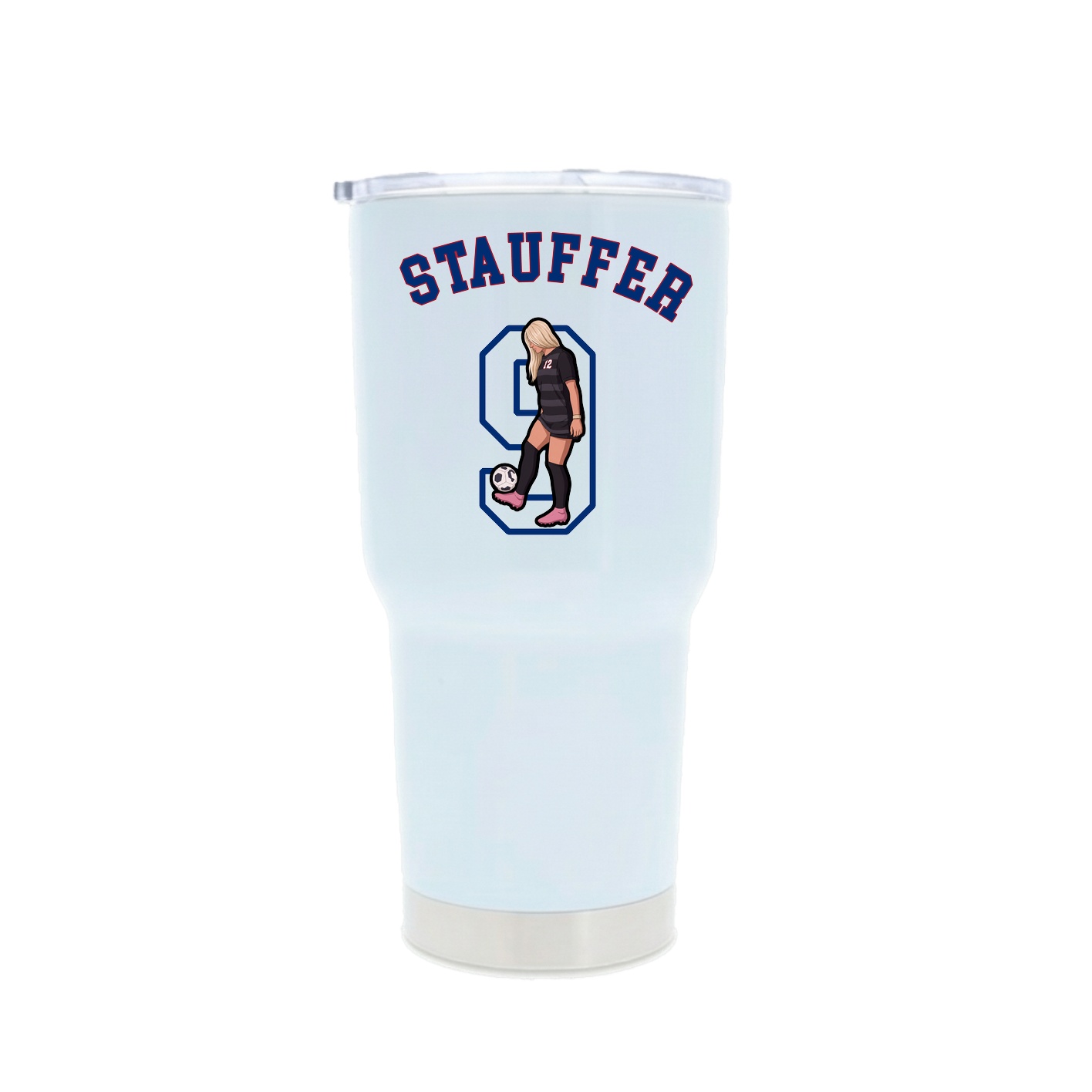 30oz Stainless Steel Tumbler — Shirsey Arch in White