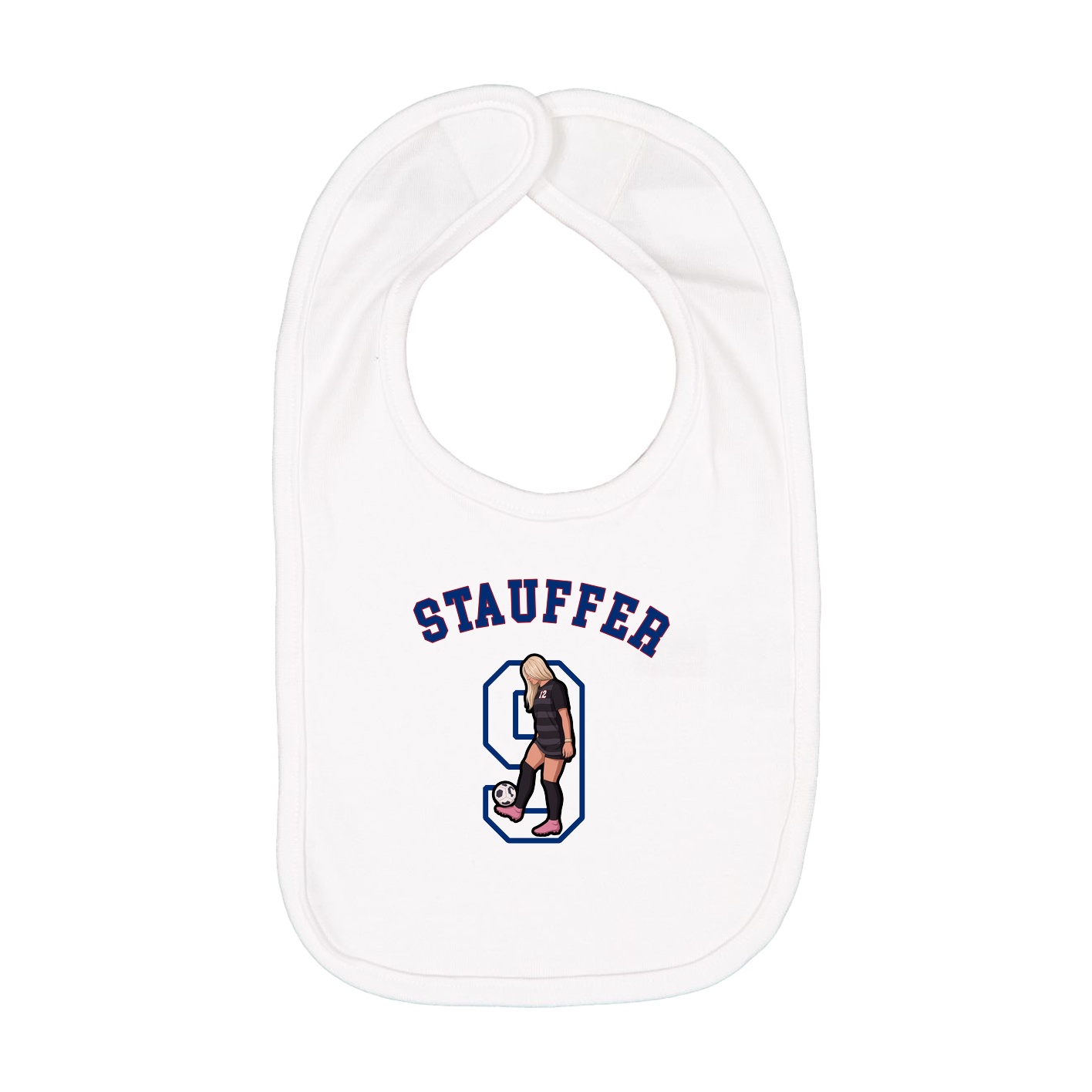 Infant Bib — Shirsey Arch in White
