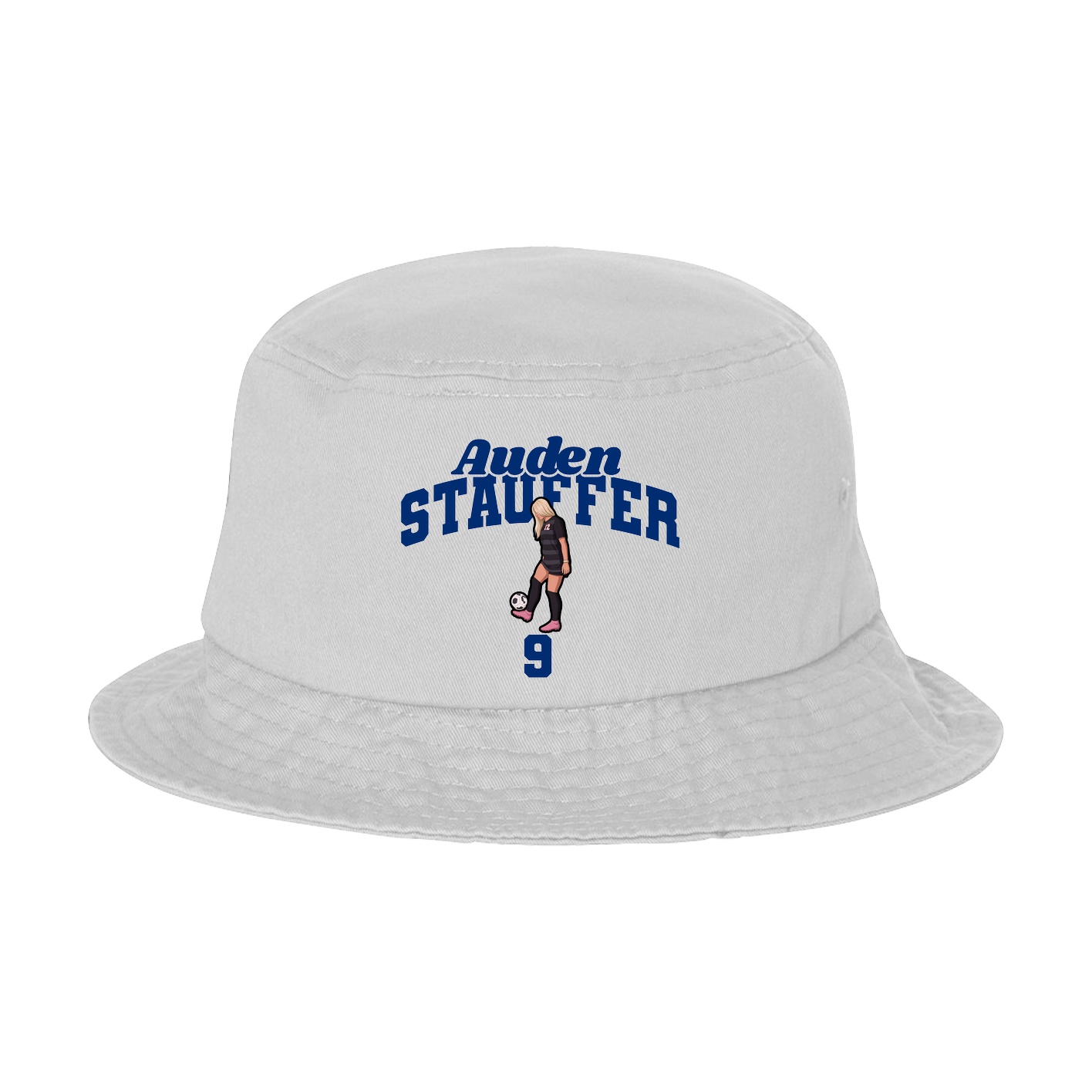 Bucket Cap — Signature Arch in White