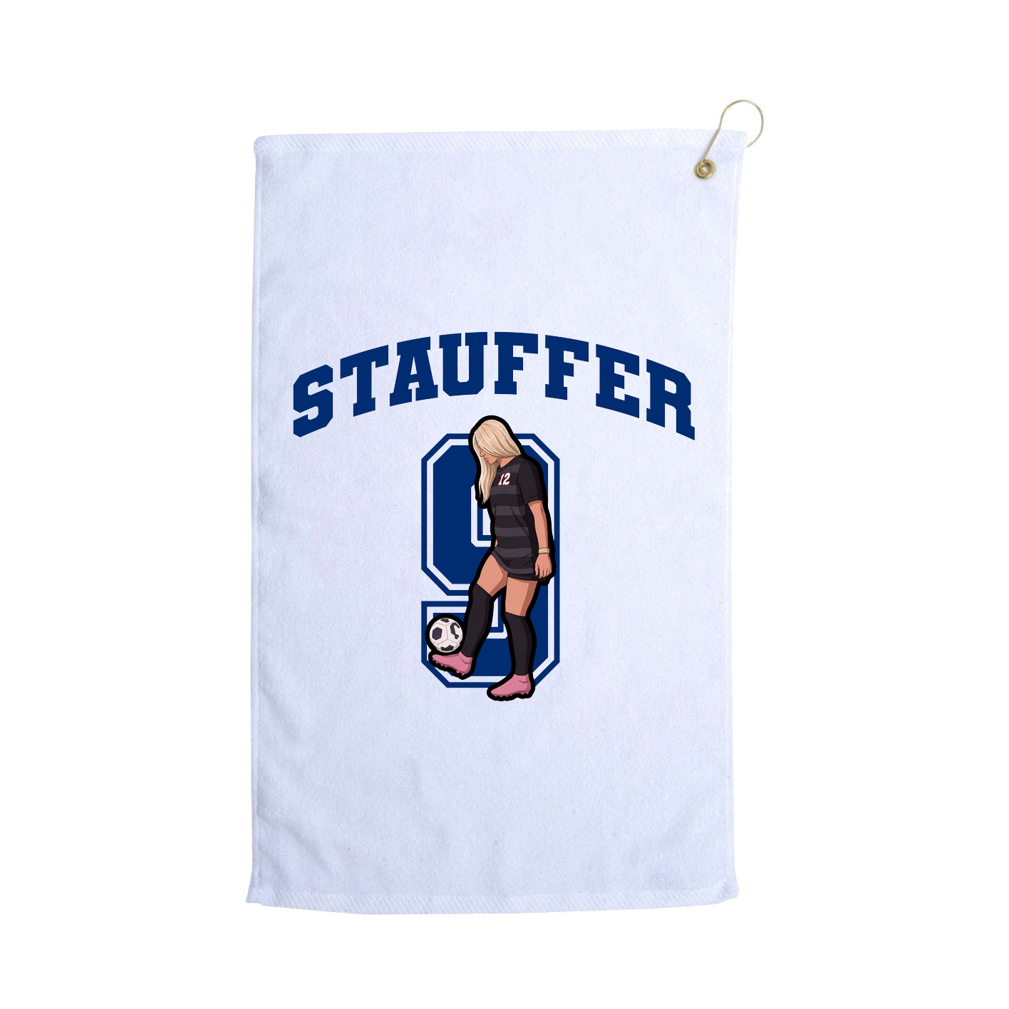 Golf Towel — Number in White