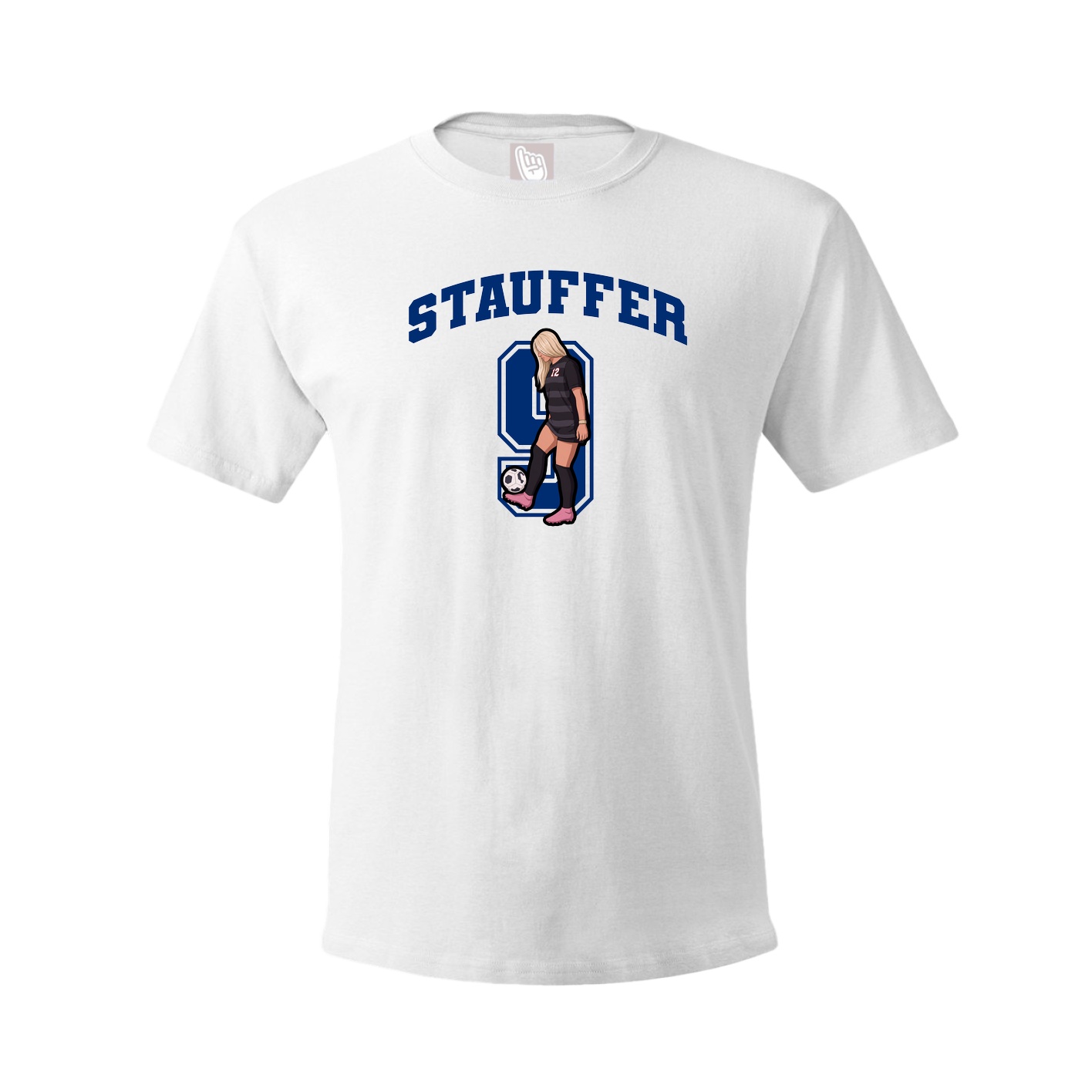 Youth Tee — Number in White